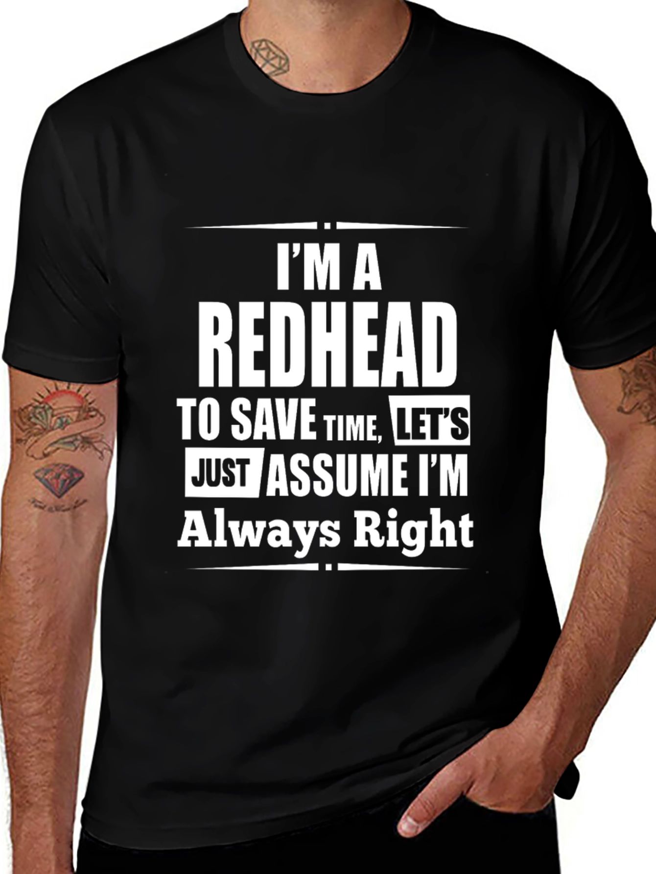 Variant 20 of Redhead Humor T-Shirt - Always Right Statement Tee