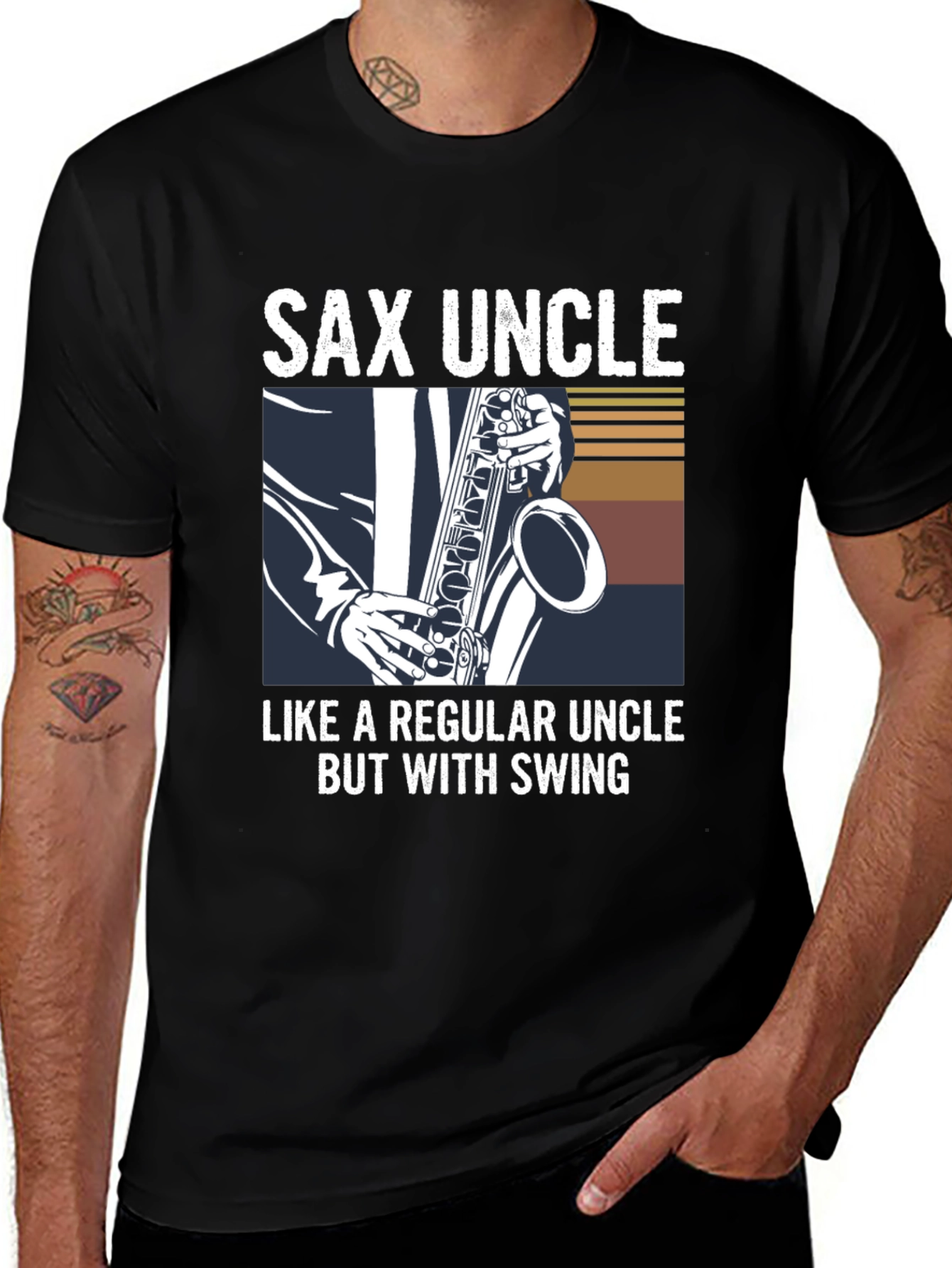 Sax Uncle Swing Musician T-Shirt