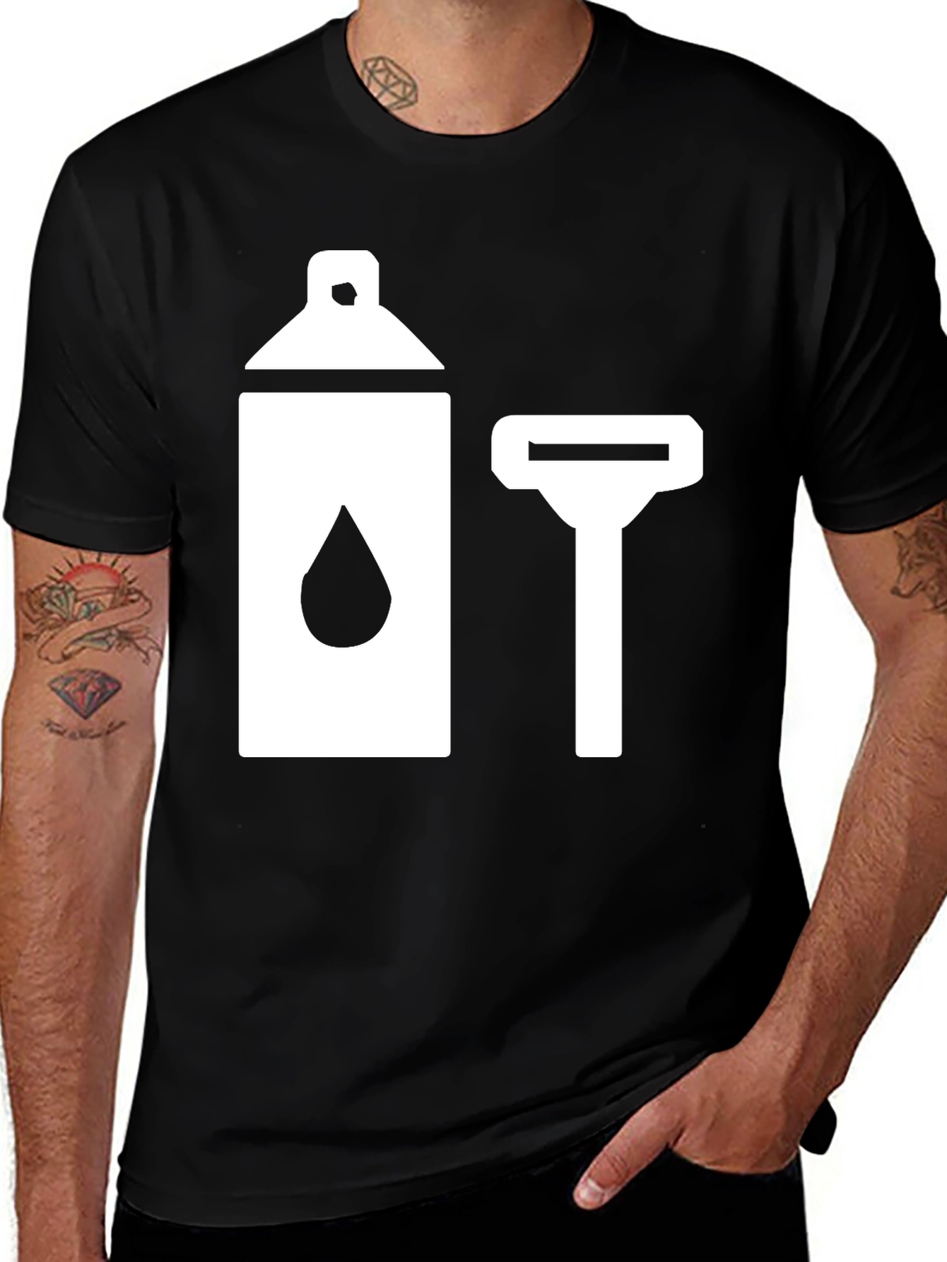 Variant 13 of Shave Ready Graphic Tee - Black