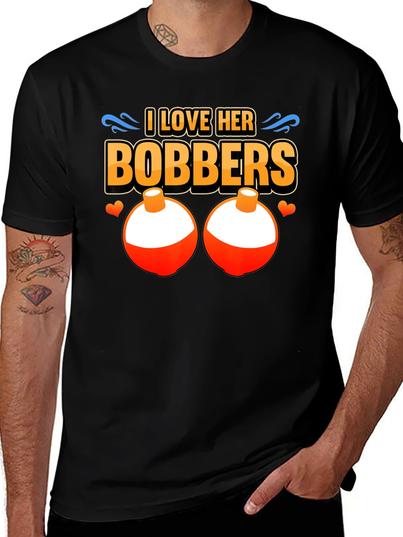 Variant 13 of I Love Her Bobbers Fishing T-Shirt