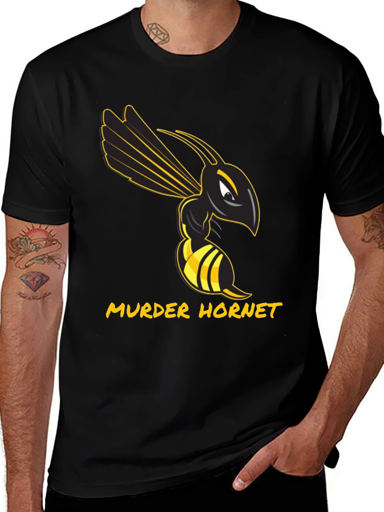 Variant 6 of Murder Hornet Black T-Shirt