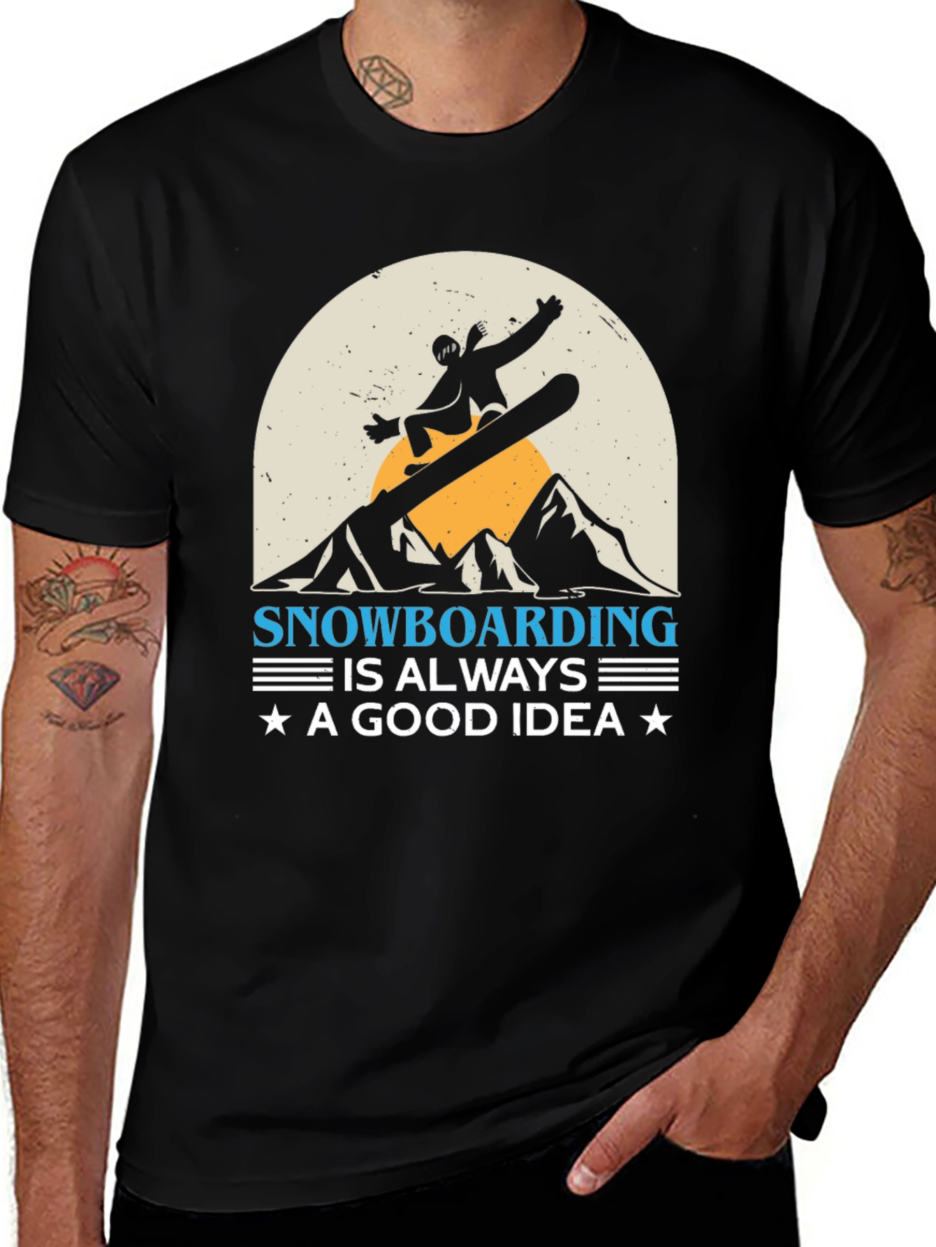 Variant 24 of Snowboarding Good Idea Graphic Tee