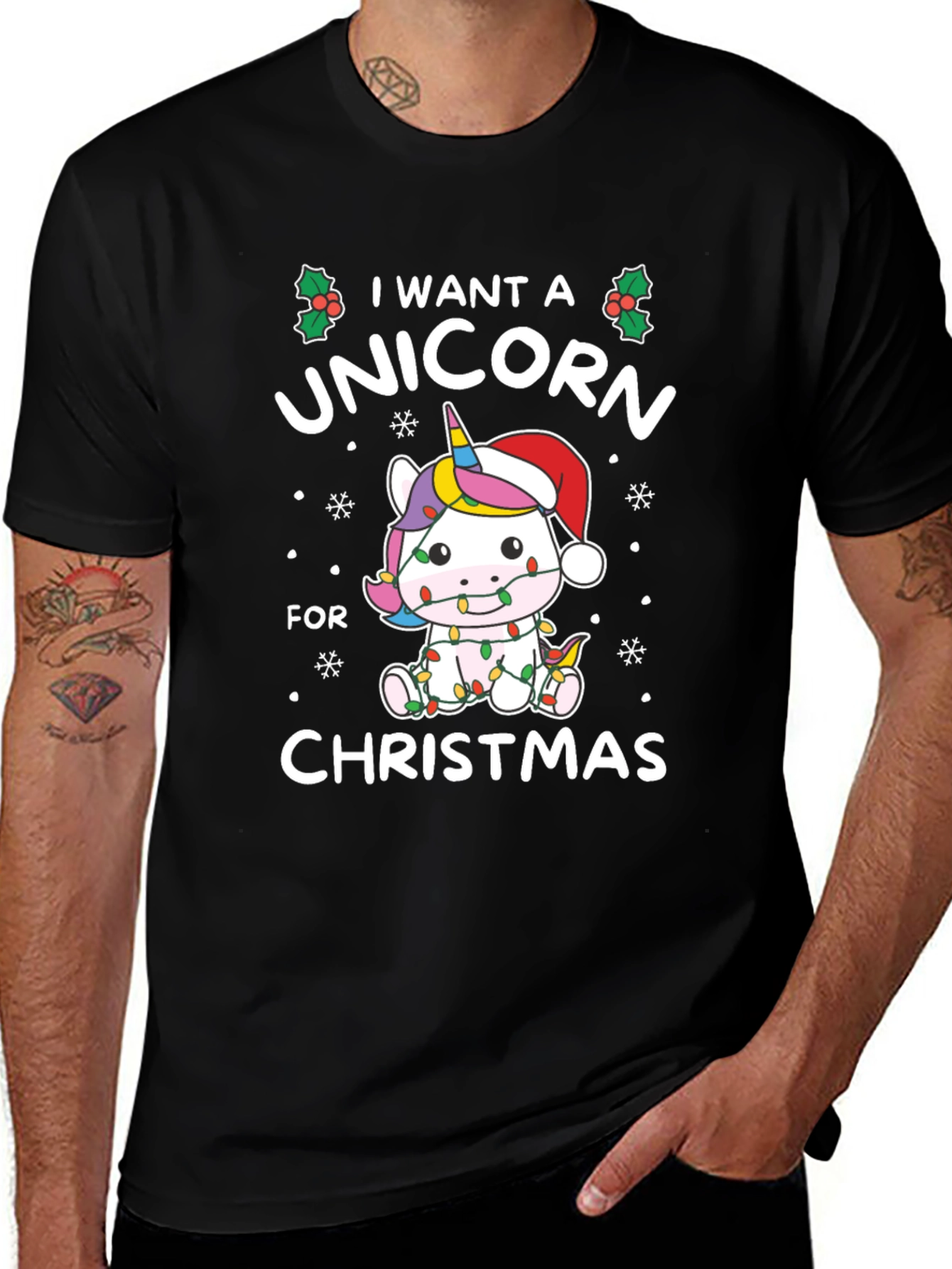 Unicorn Christmas T-Shirt: I Want a Unicorn!