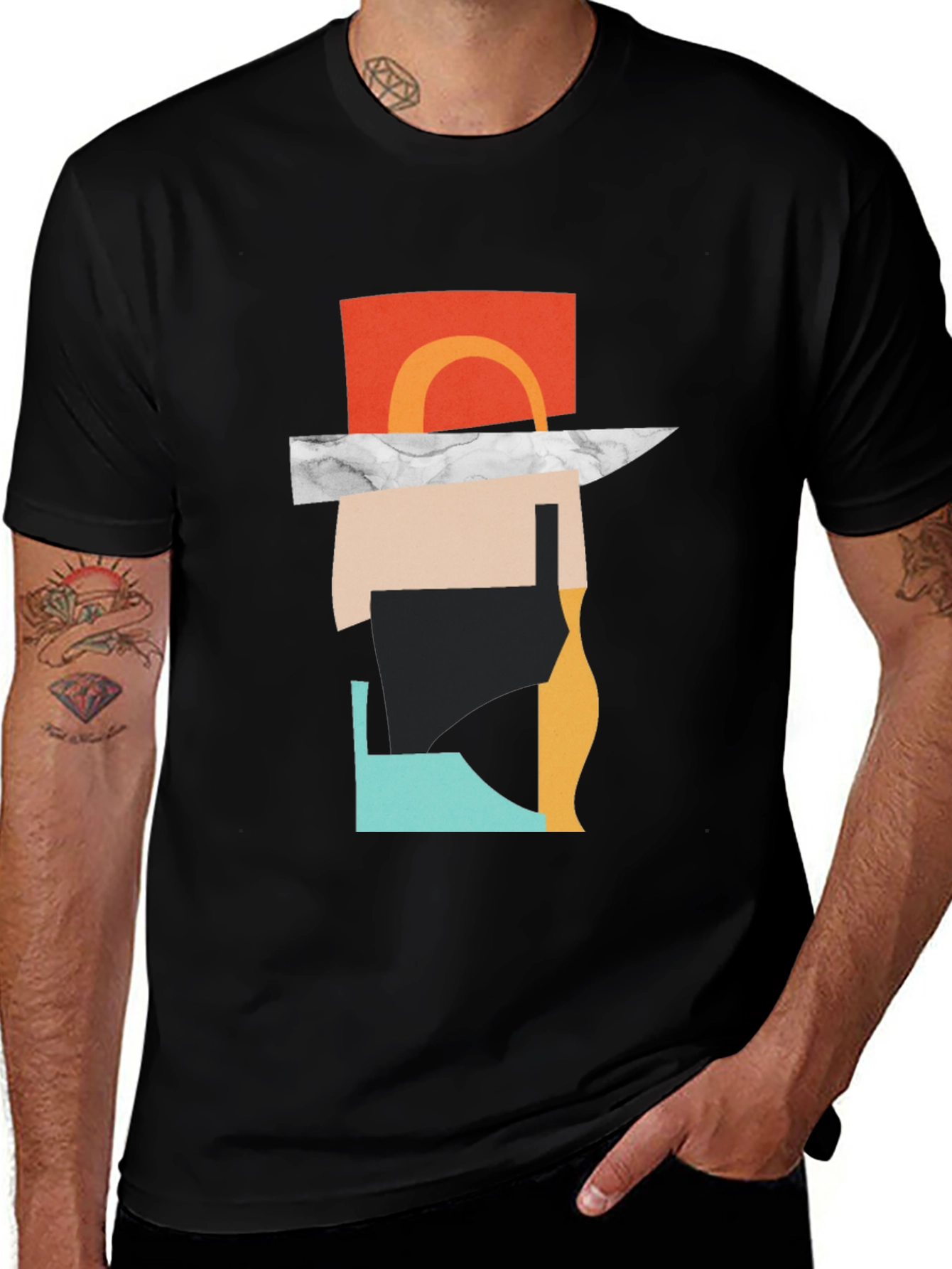 Variant 14 of Abstract Design Black T-Shirt
