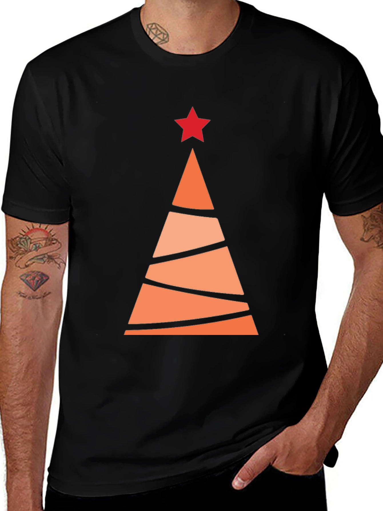Variant 12 of Abstract Holiday Tree Graphic Tee