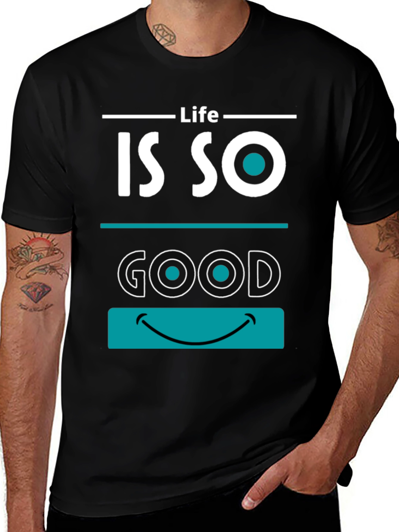 Variant 21 of Life is So Good Graphic T-Shirt