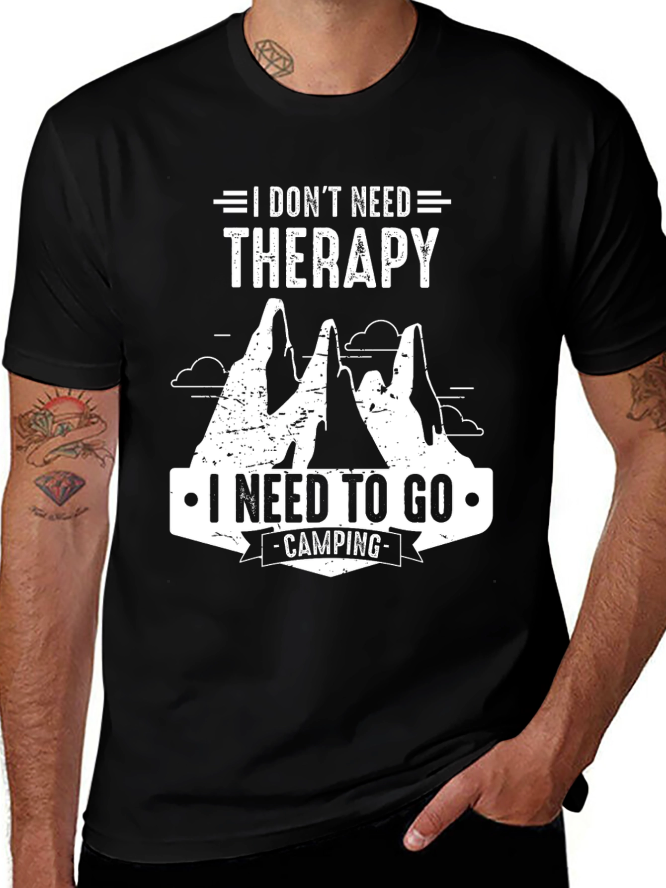 Variant 3 of I Don't Need Therapy Camping T-Shirt
