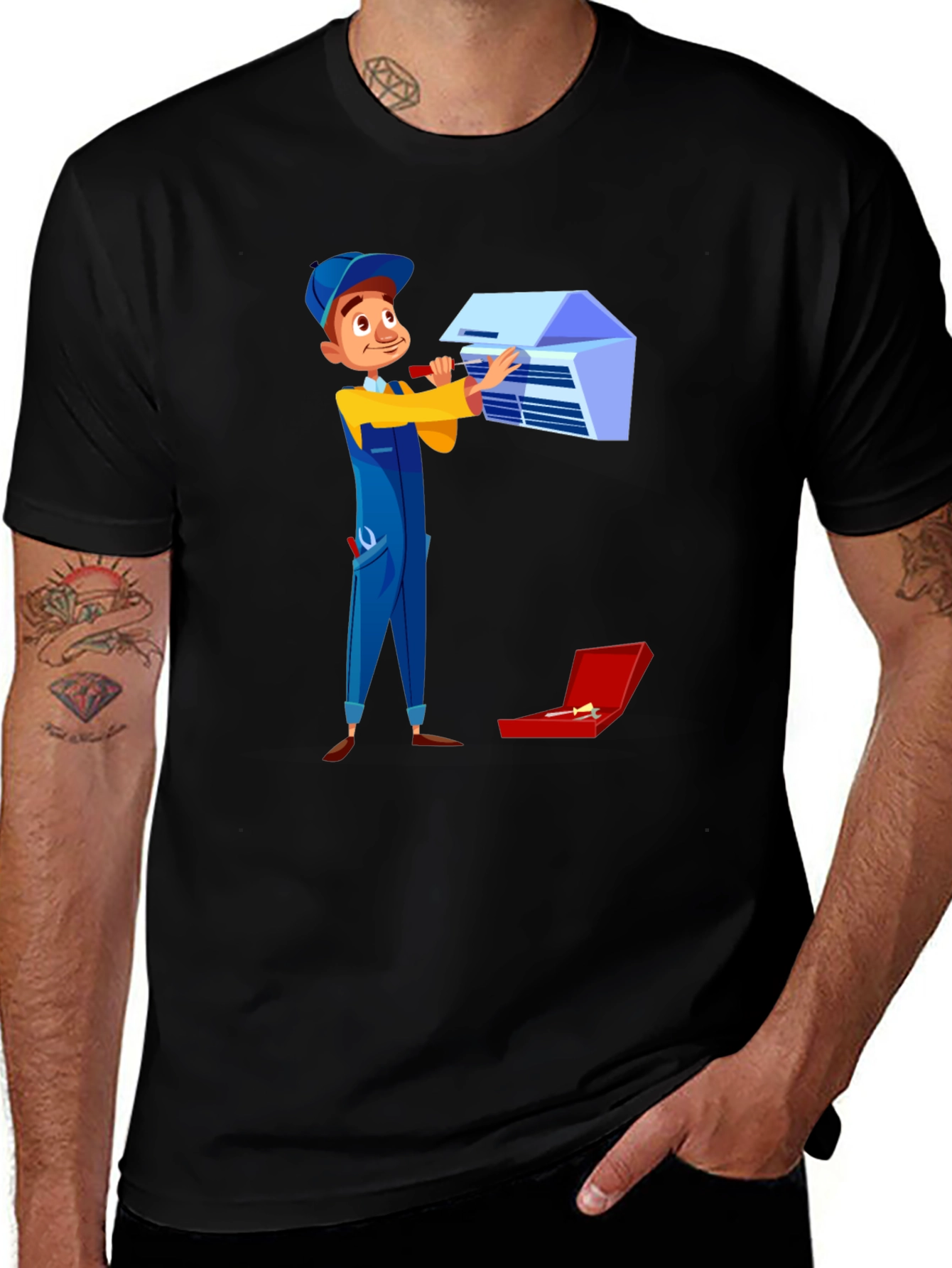 Variant 7 of Air Conditioner Repairman Graphic Tee