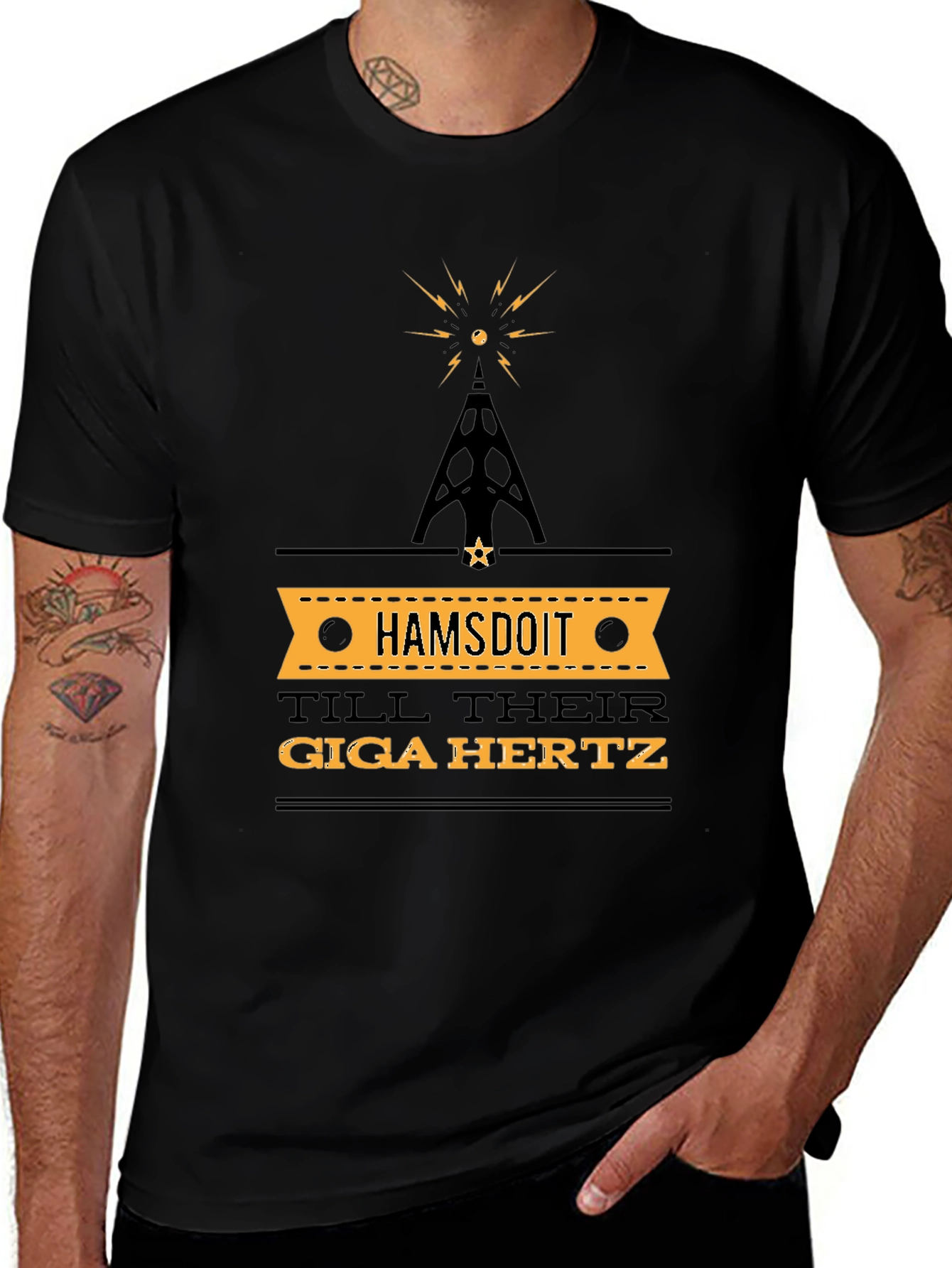 Variant 21 of Ham Radio Operator T-Shirt - Gigahertz Design