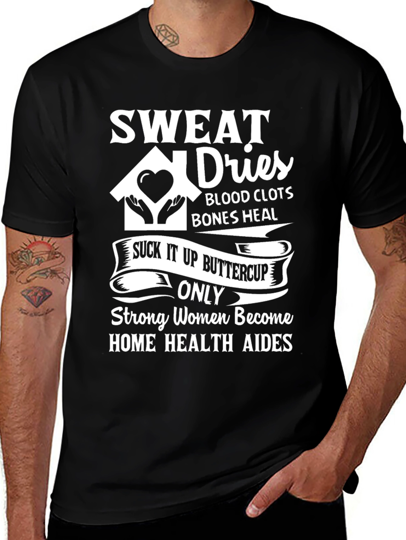 Variant 4 of Strong Women Home Health Aides T-Shirt