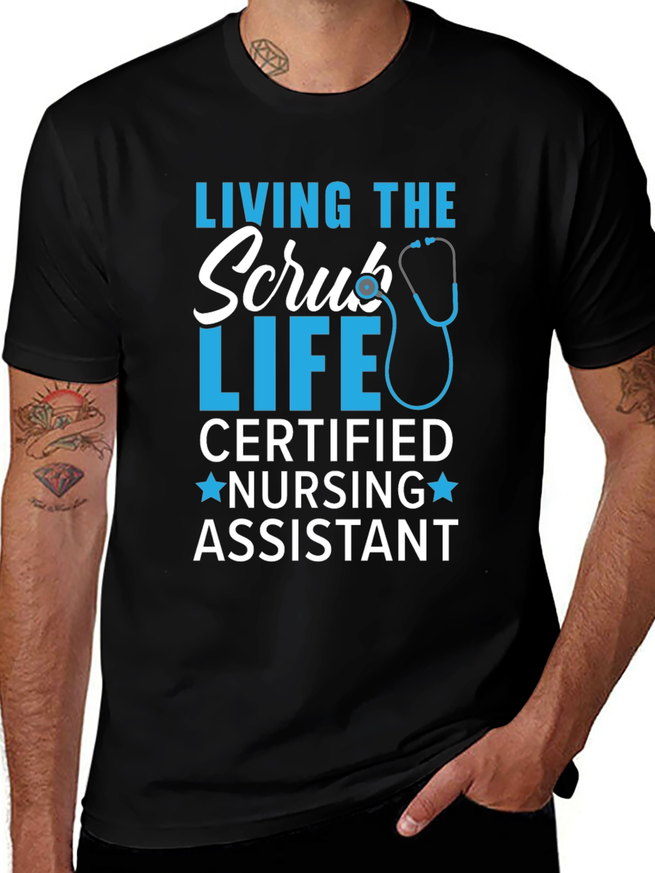 Variant 19 of Living the Scrub Life Nursing Assistant T-Shirt