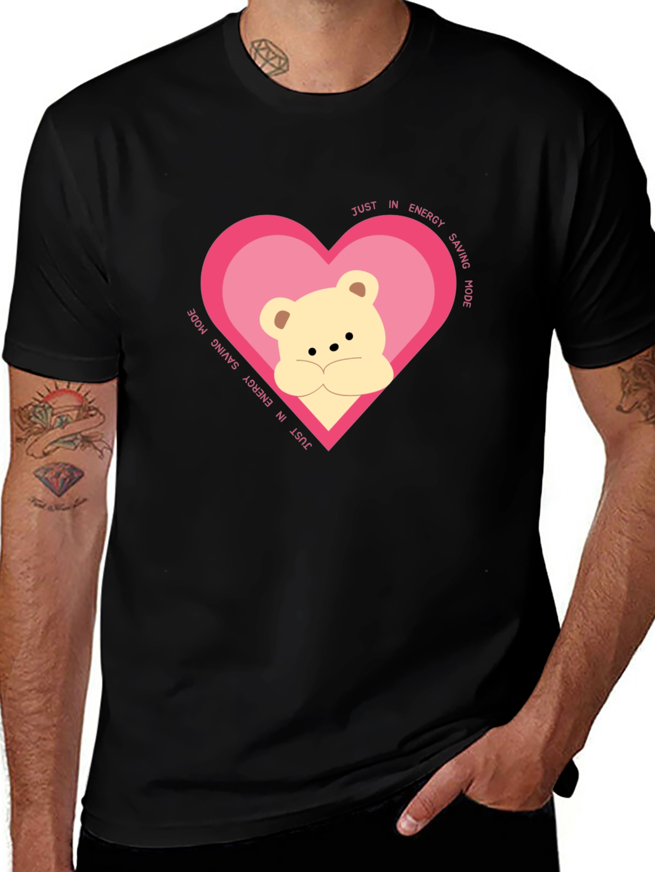 Energy Saving Mode Bear Graphic Tee