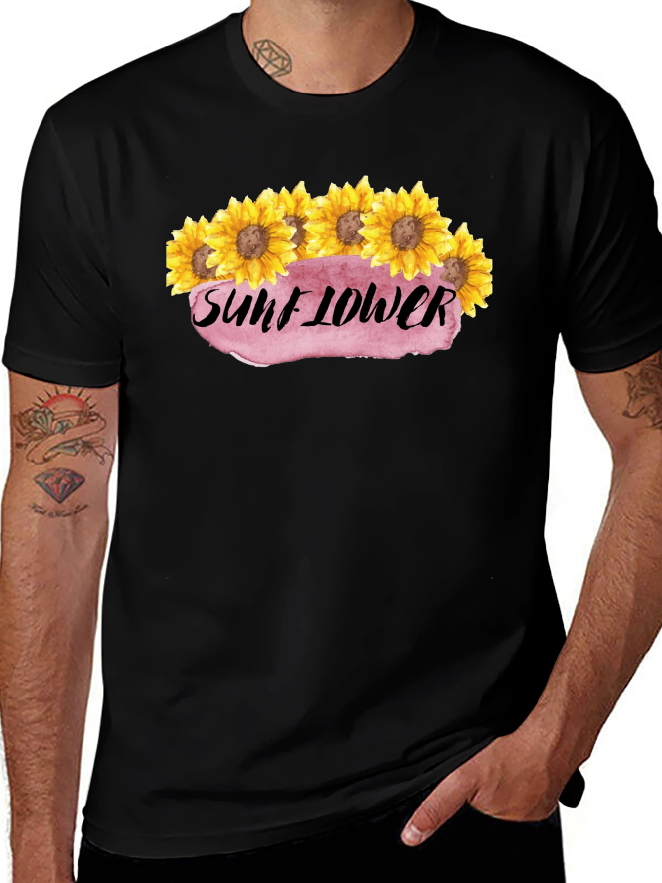 Variant 14 of Sunflower Graphic T-Shirt - Trendy Floral Tee