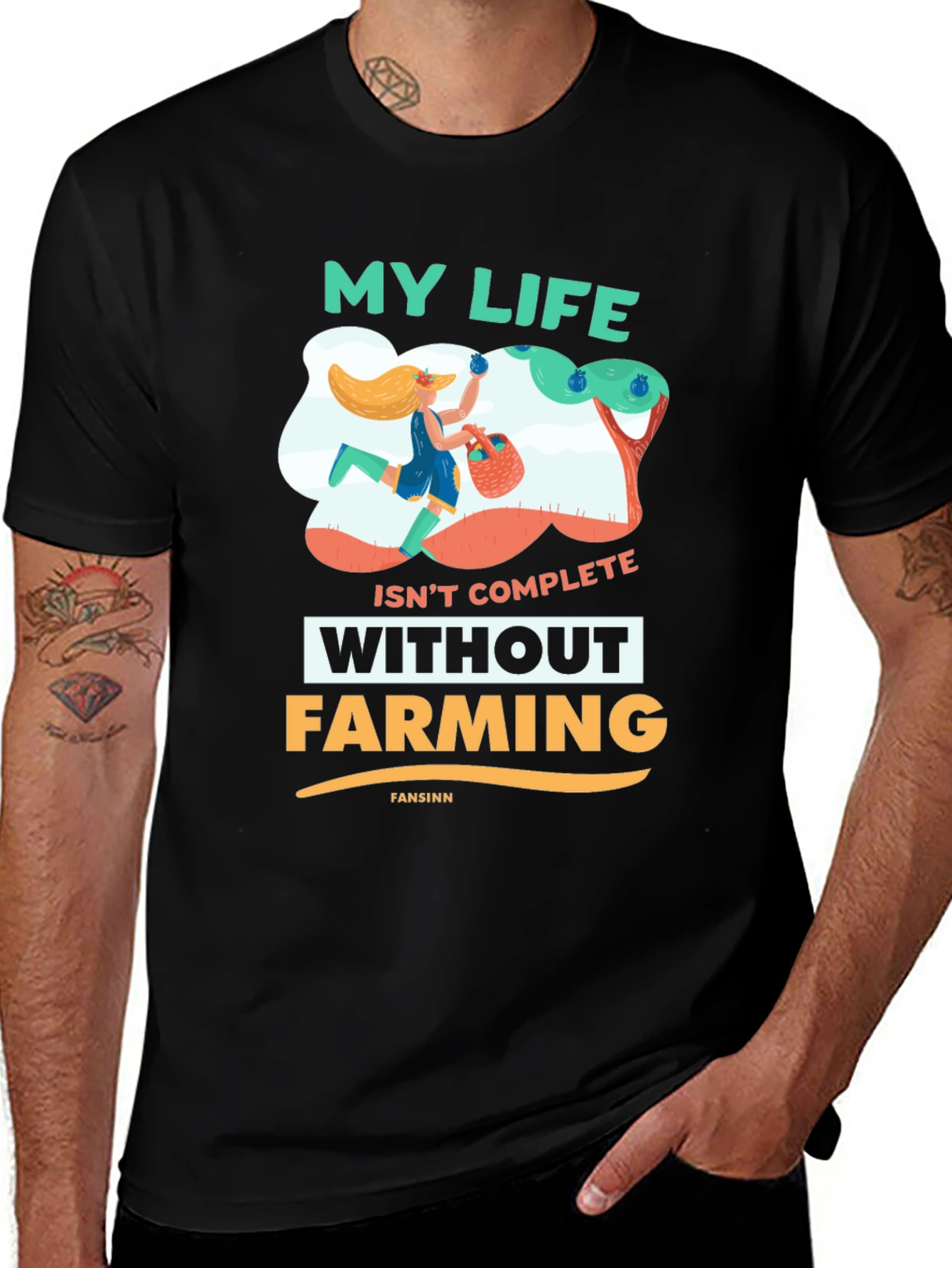 Variant 5 of Farming Life Tee - "My Life Isn't Complete Without Farming" T-Shirt