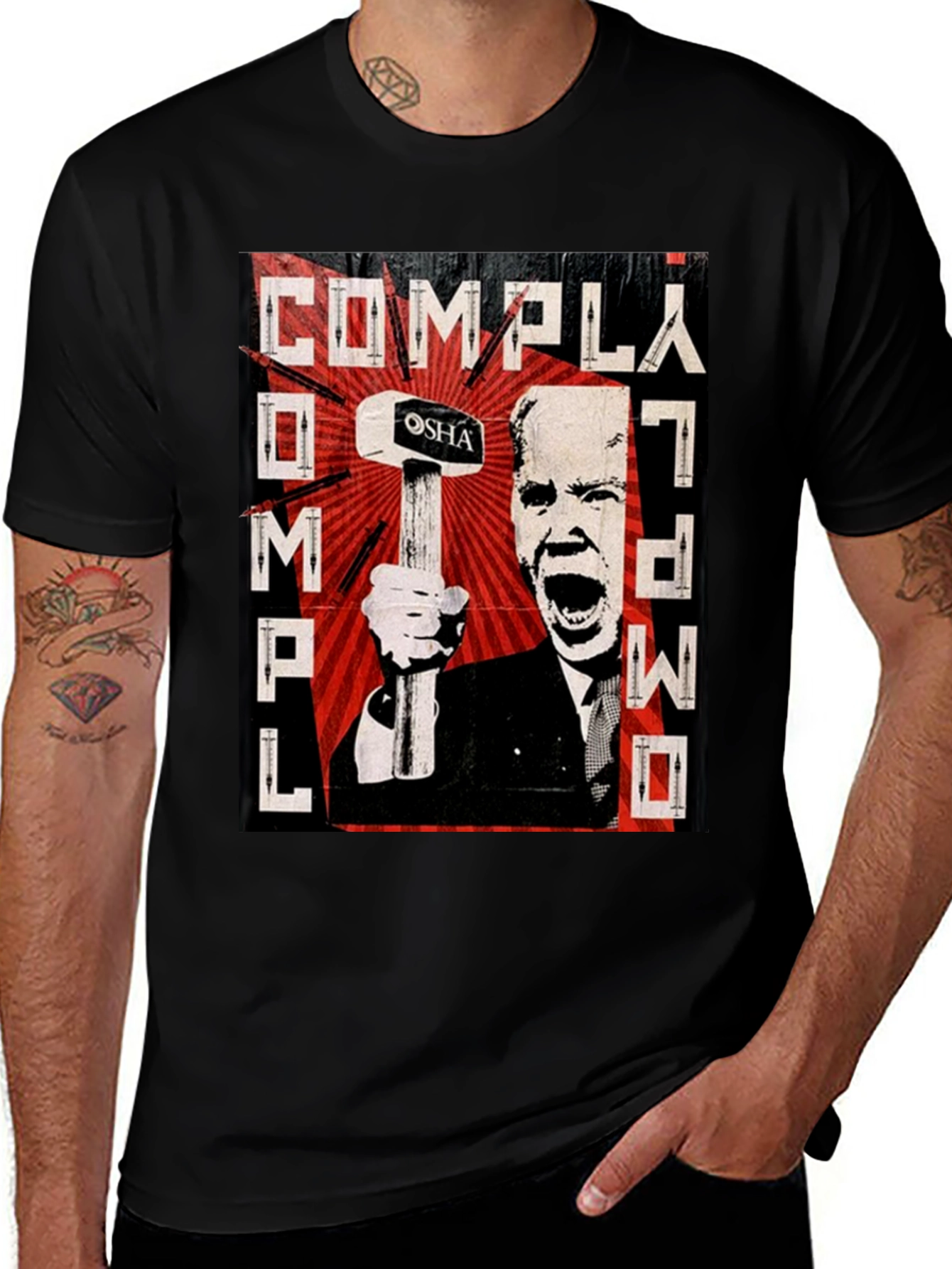 Variant 23 of Comply or Die Graphic Tee - Black