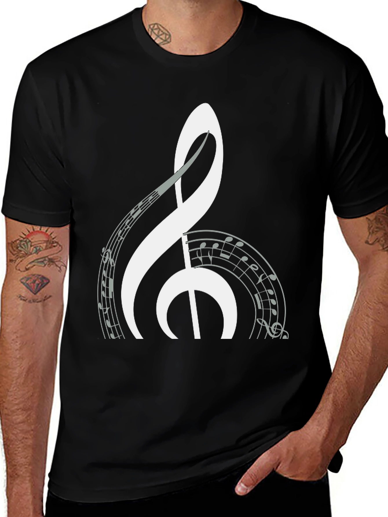 Variant 10 of Musical Clef T-Shirt - Stylish Music Lover Tee