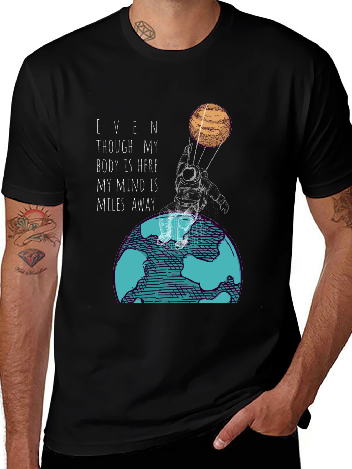 Miles Away Graphic Tee - Astronaut T-Shirt
