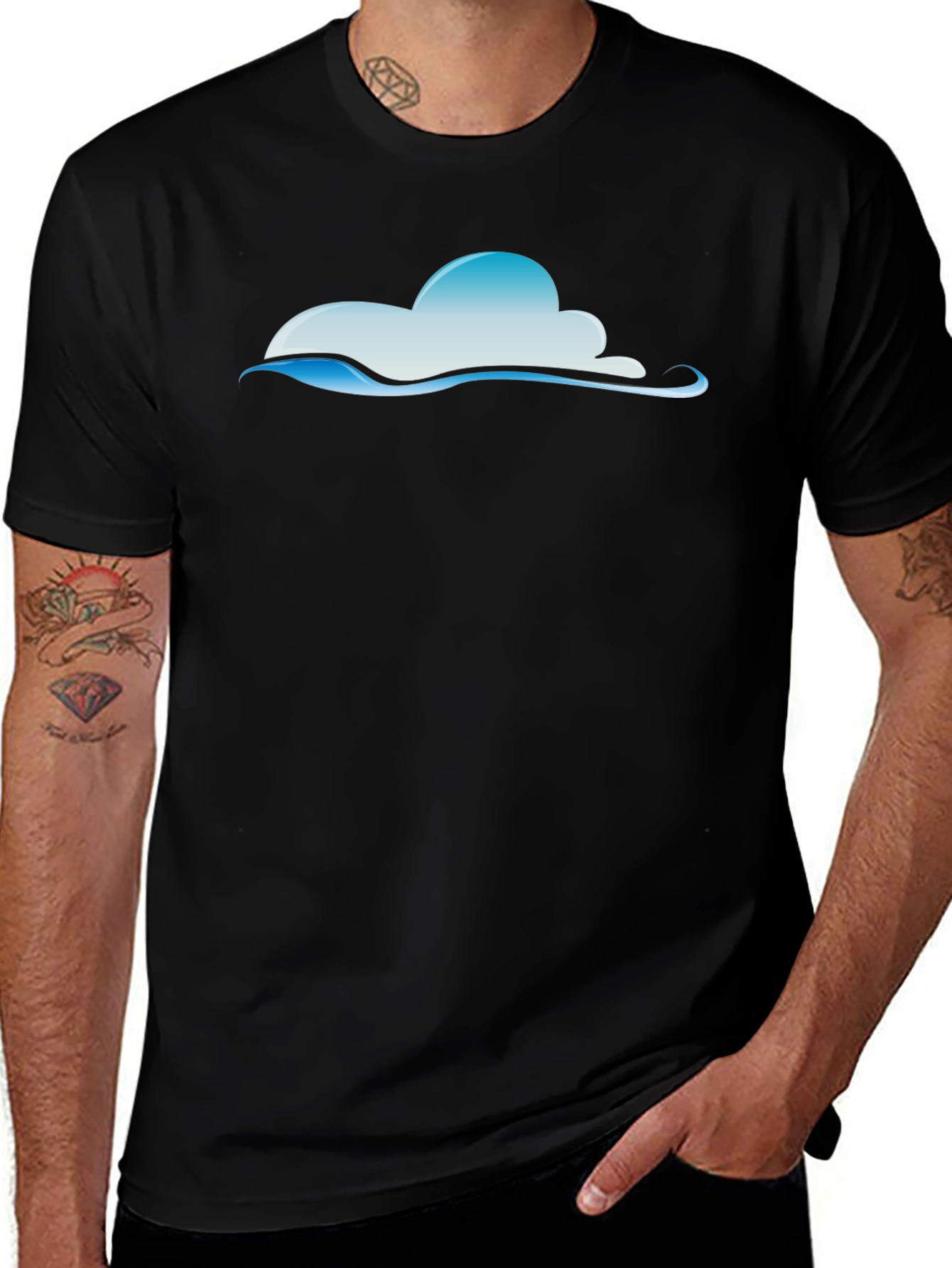 Variant 11 of Black Cloud T-Shirt - Modern & Stylish Casual Wear