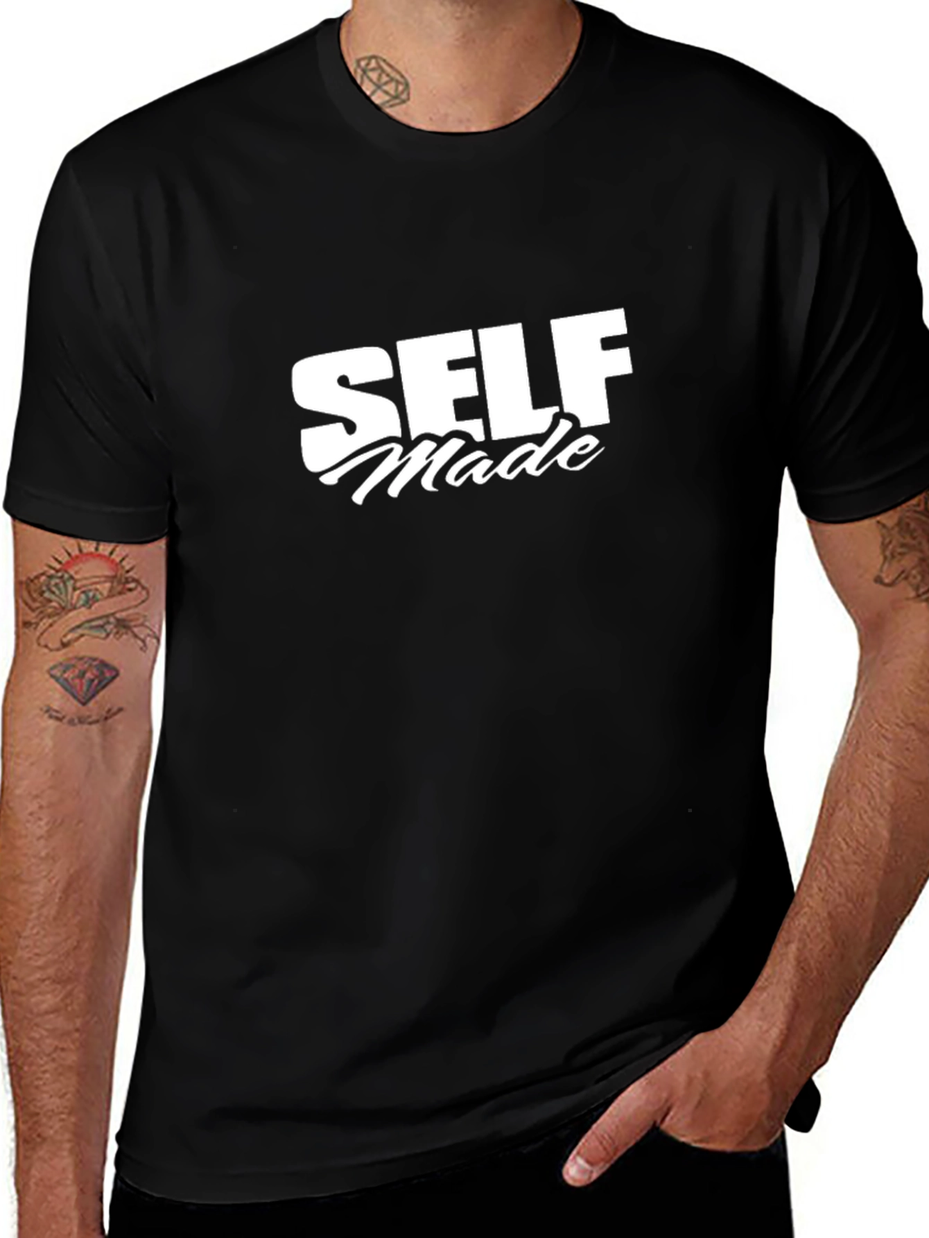 Variant 12 of Self Made Graphic Tee - Stylish Black T-Shirt