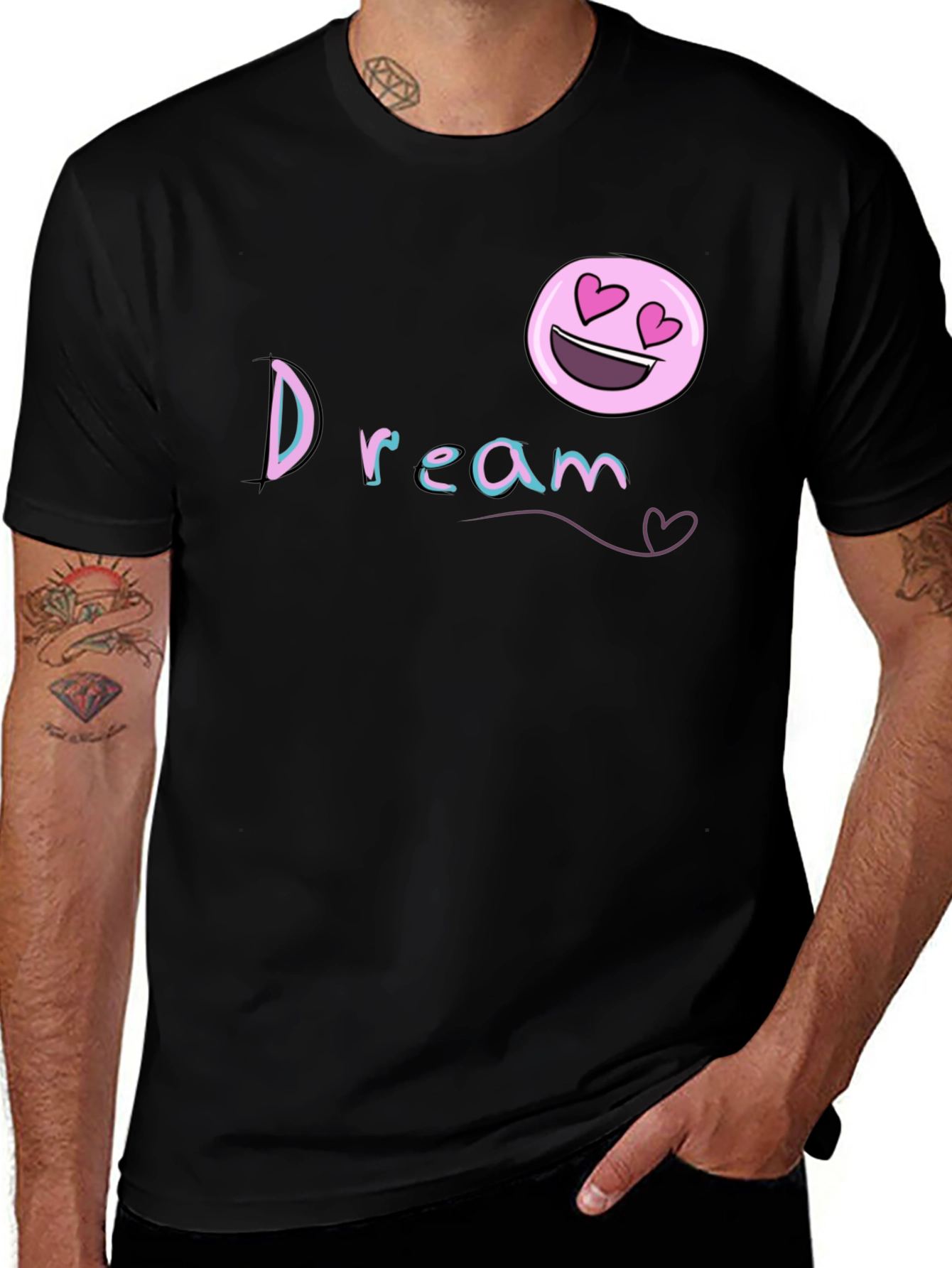 Variant 19 of Dream Emoji Black T-Shirt