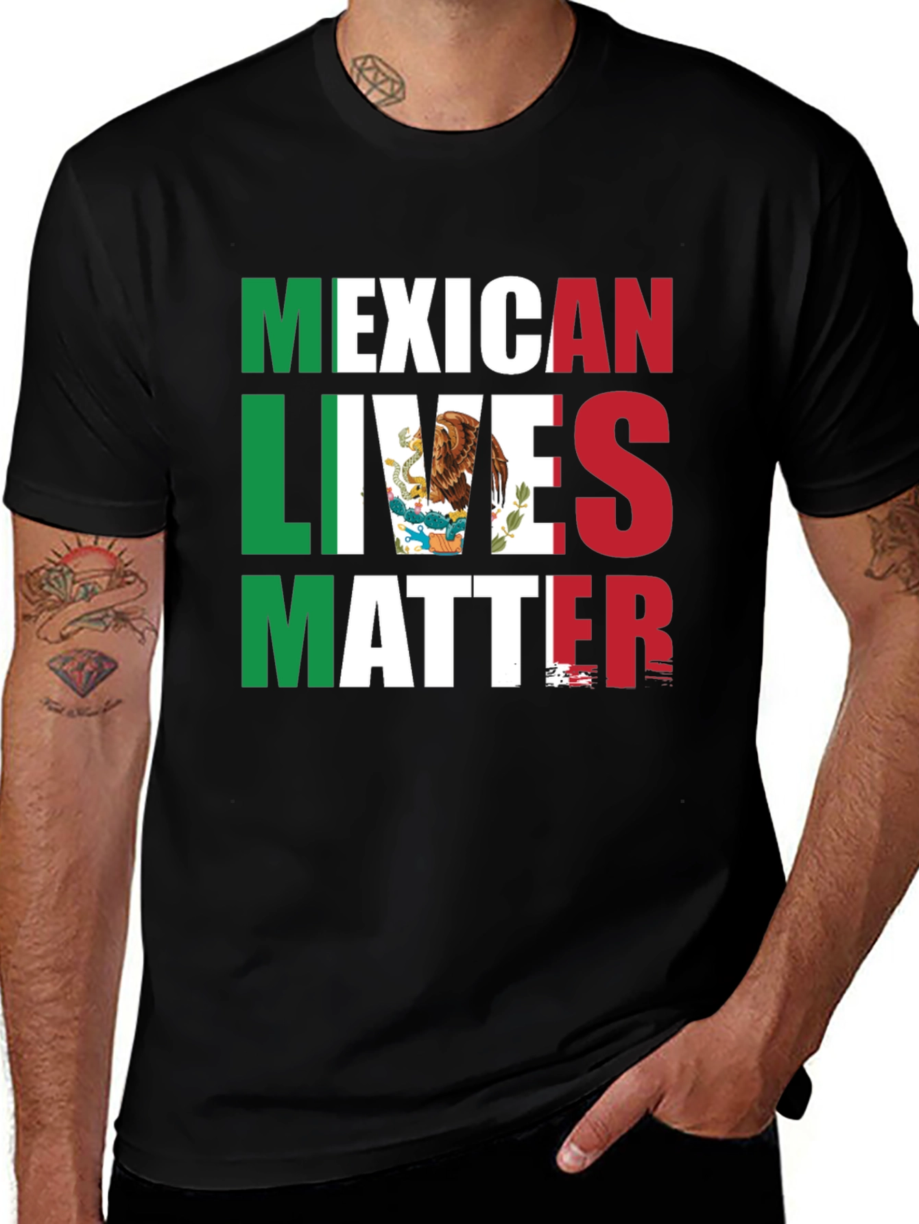 Variant 30 of Mexican Lives Matter Graphic T-Shirt