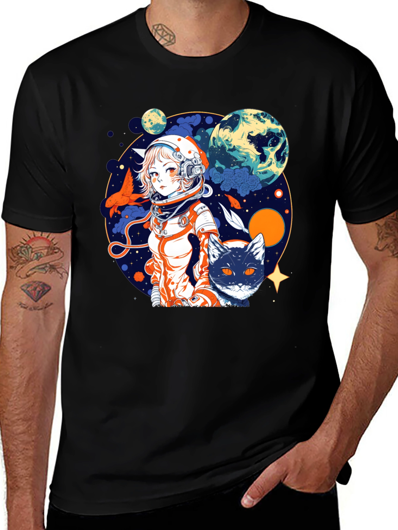 Anime Girl Astronaut T-Shirt