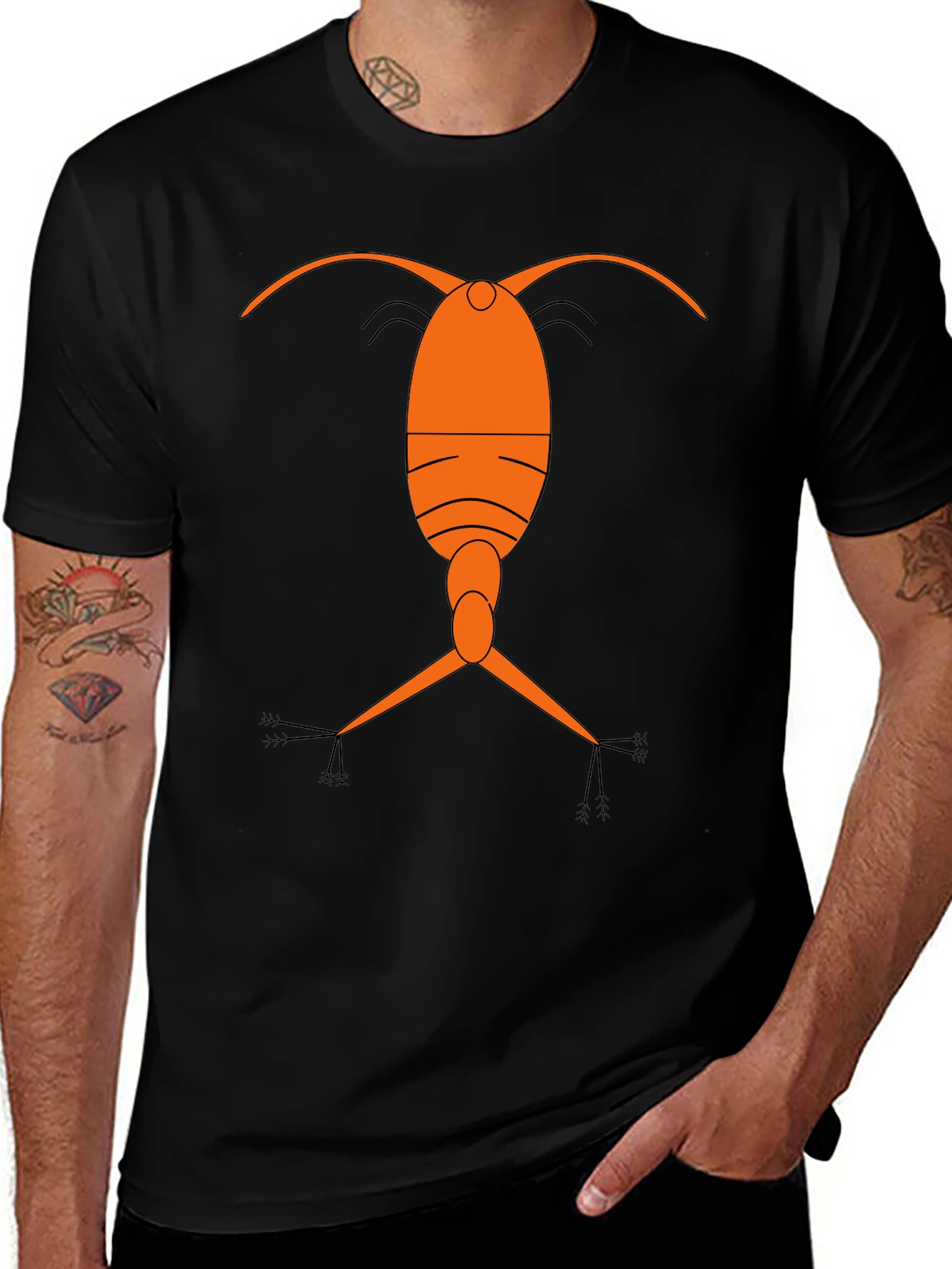 Variant 5 of Copepod Graphic T-Shirt - Black