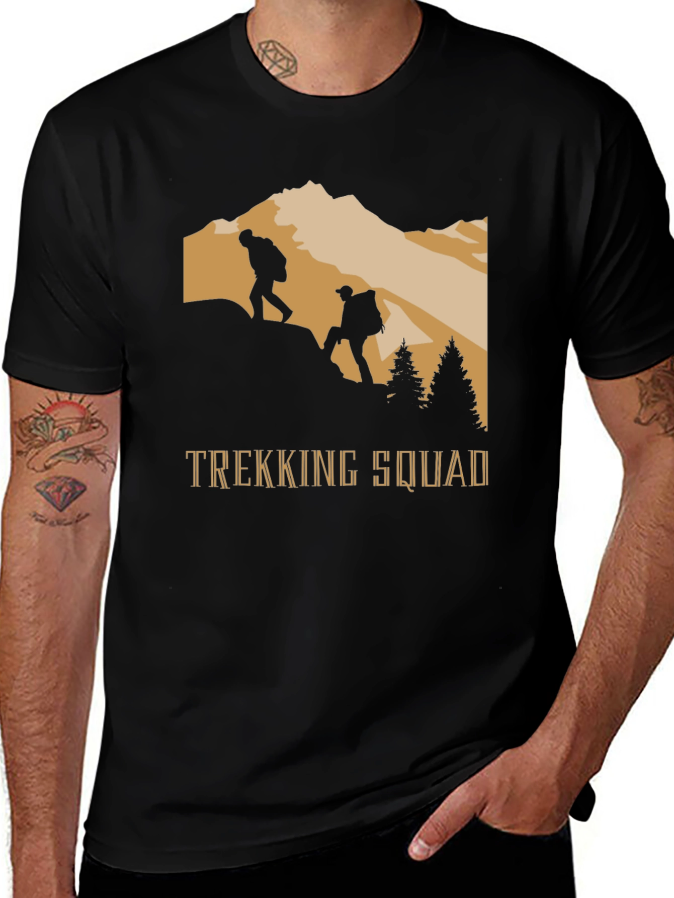Variant 11 of Trekking Squad Black T-Shirt