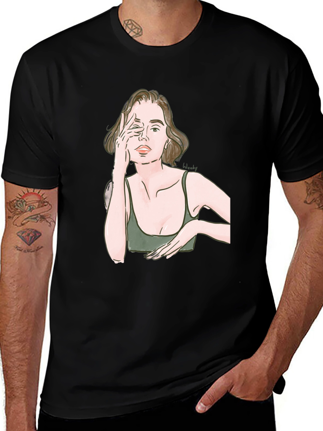 Variant 26 of Woman Graphic Print Black T-Shirt