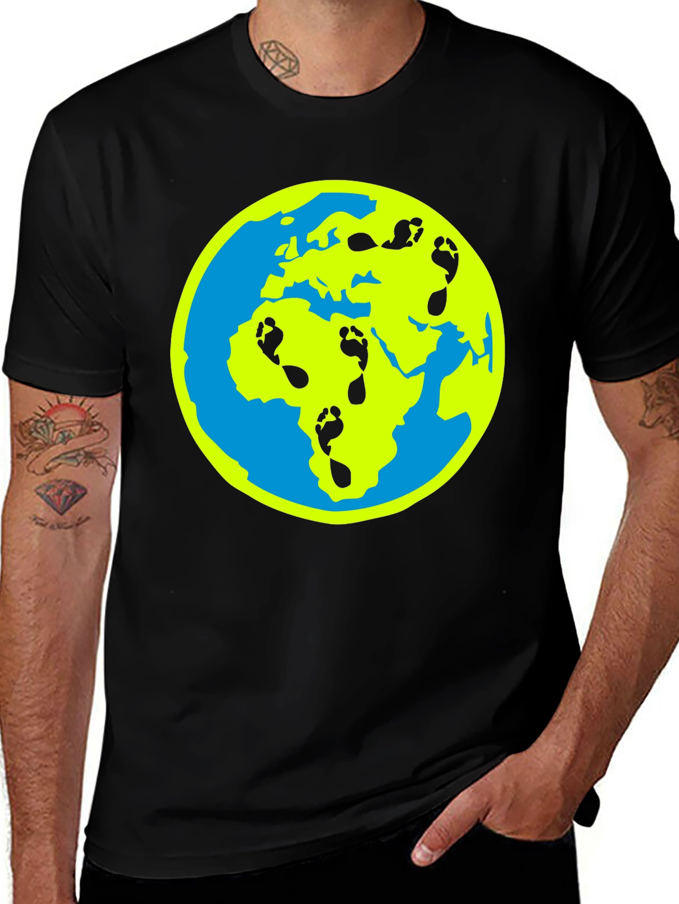Variant 23 of Earth Footprint T-Shirt