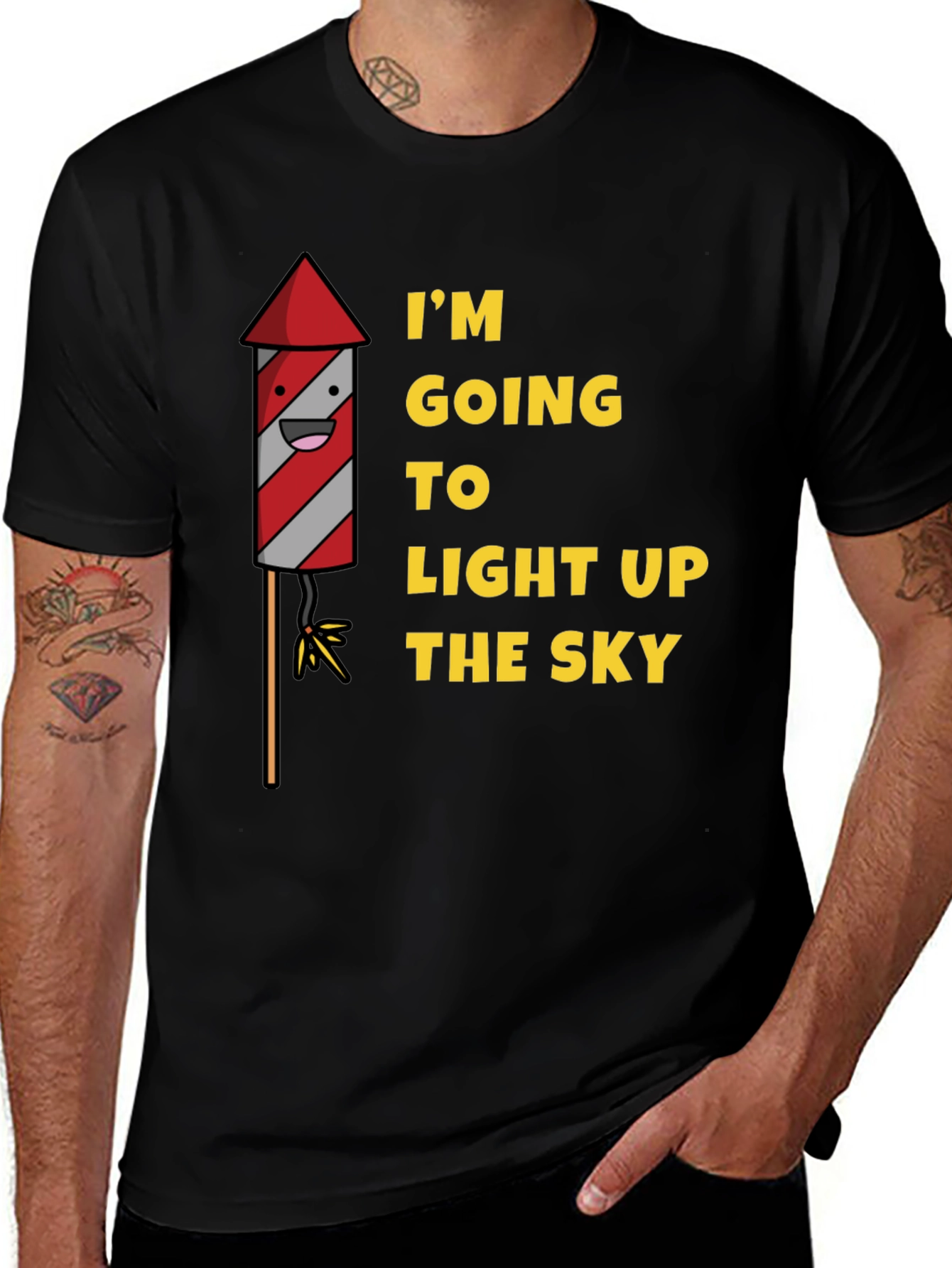Variant 10 of Light Up The Sky Funny Graphic Tee
