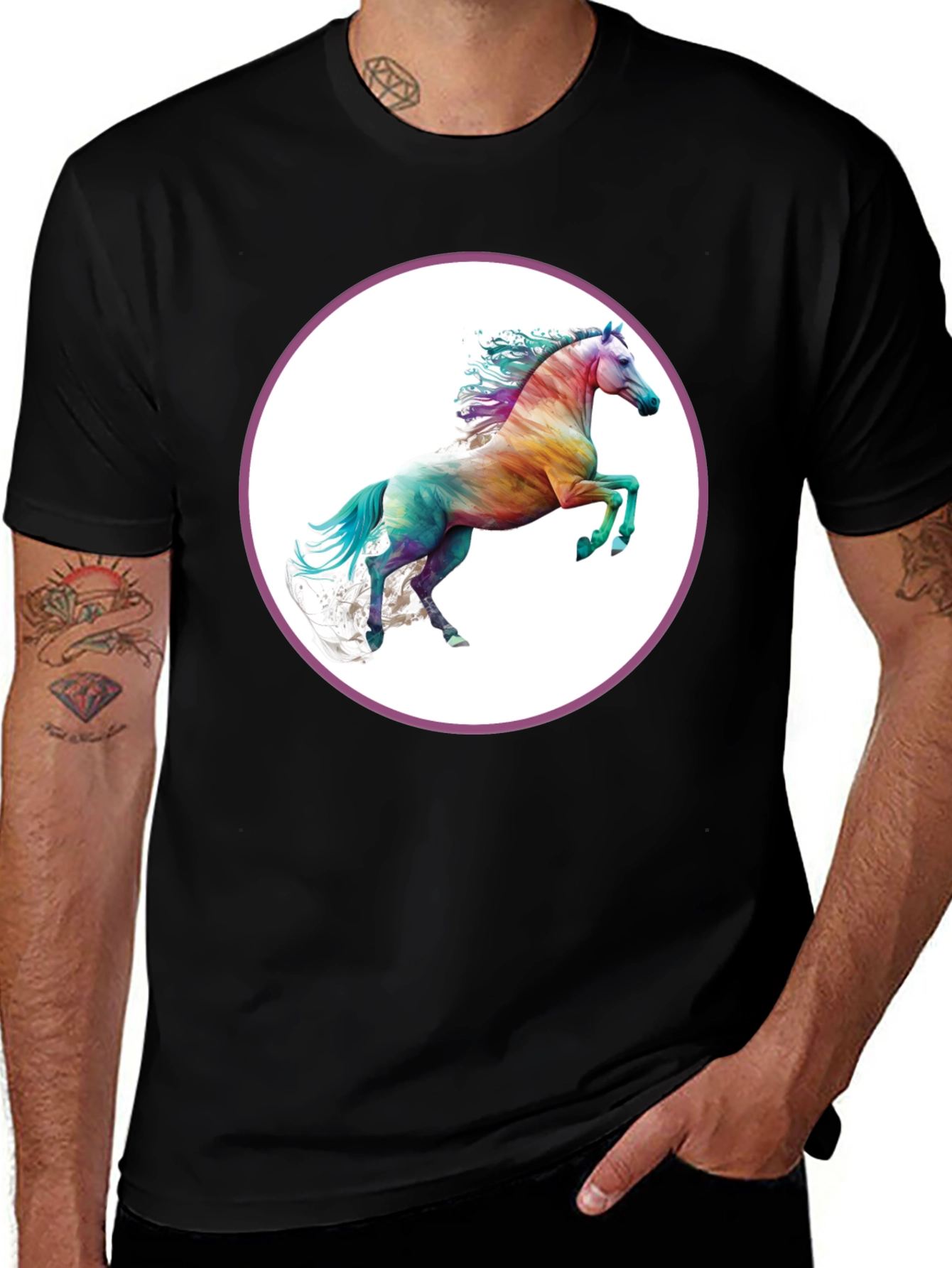 Variant 24 of Rainbow Horse Graphic Tee