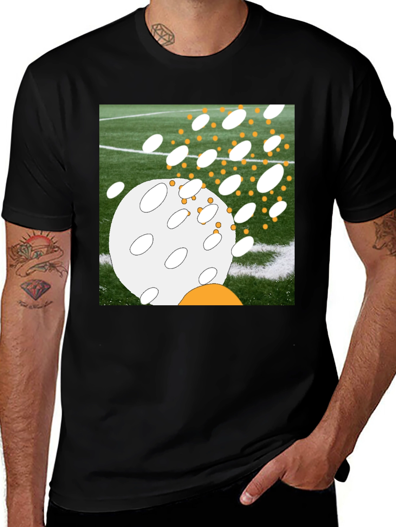 Variant 7 of Abstract Football Tee - Unique Graphic T-Shirt