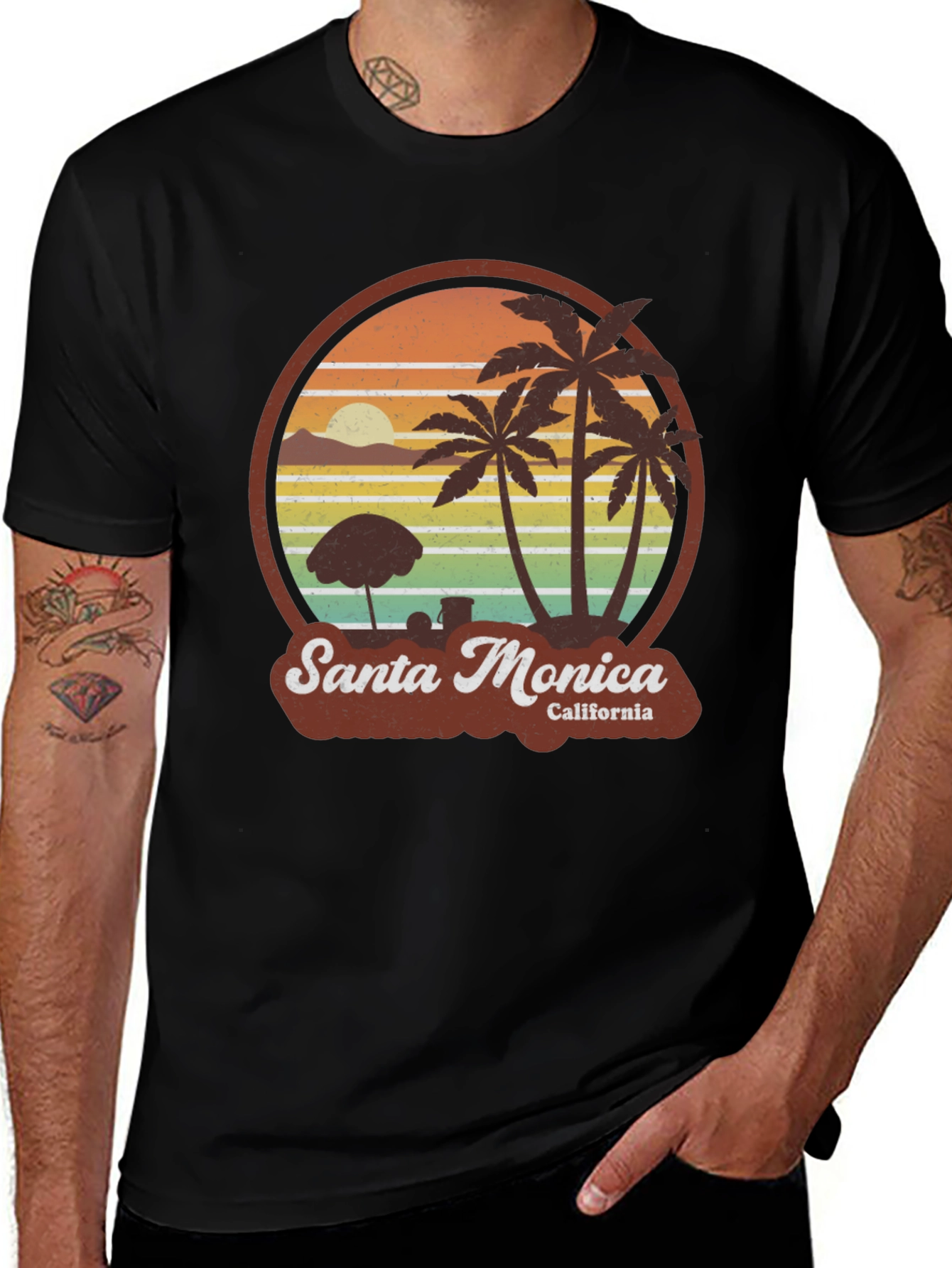 Santa Monica California Graphic T-Shirt