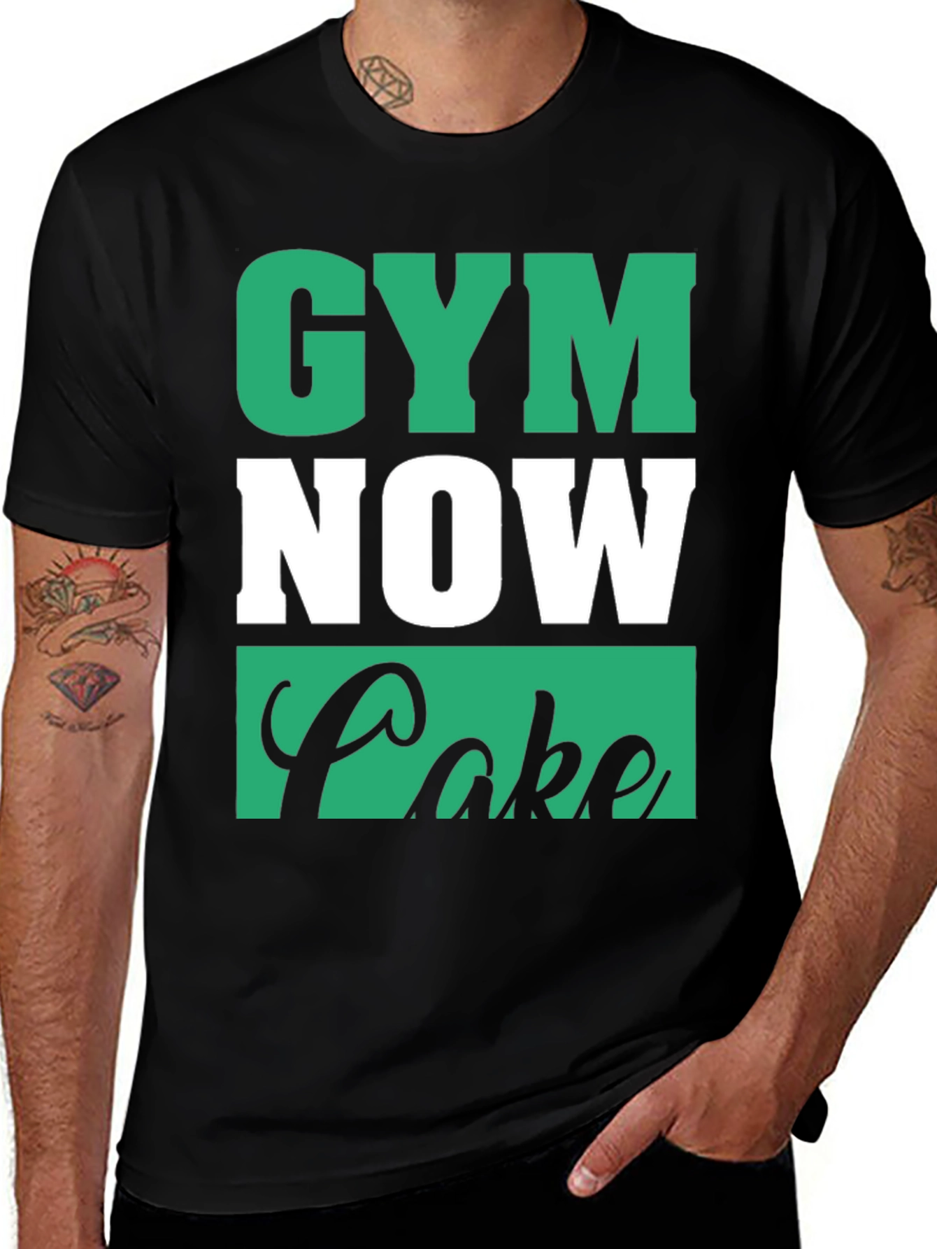 Variant 2 of Gym Now Cake Later Graphic T-Shirt