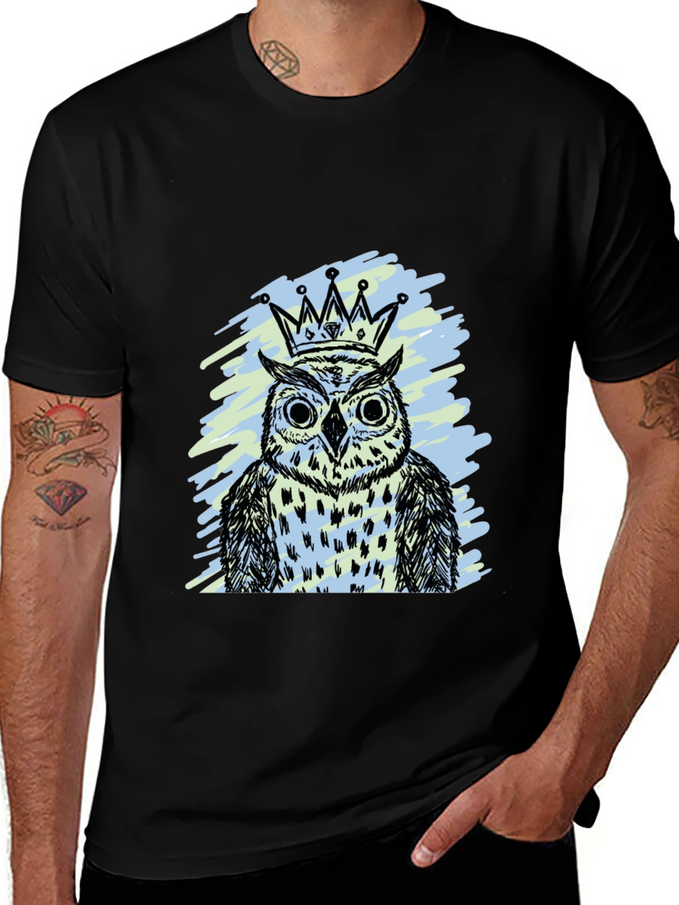 Variant 11 of King Owl T-Shirt - Unique Graphic Tee