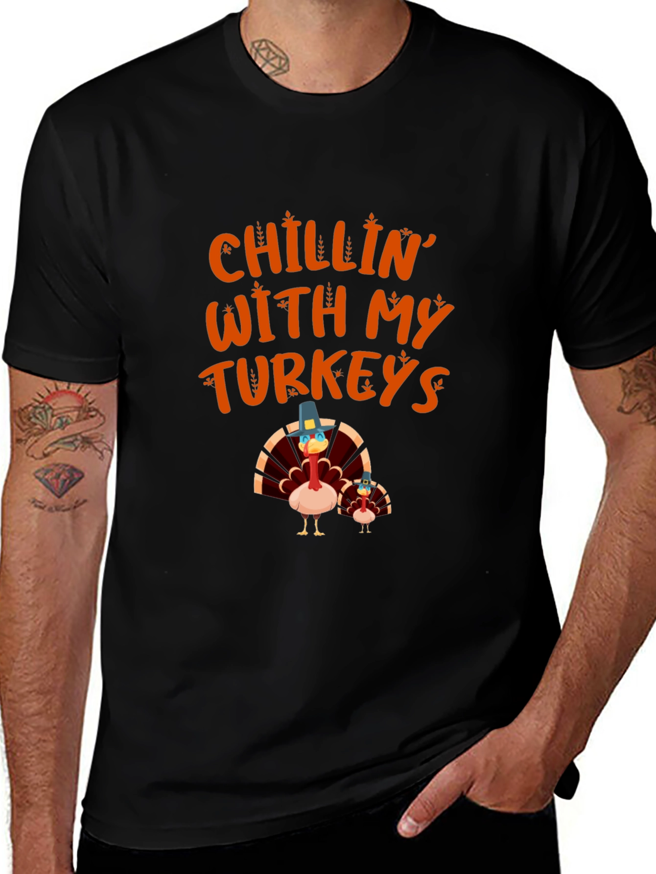 Variant 25 of Chillin' With My Turkeys Graphic Tee