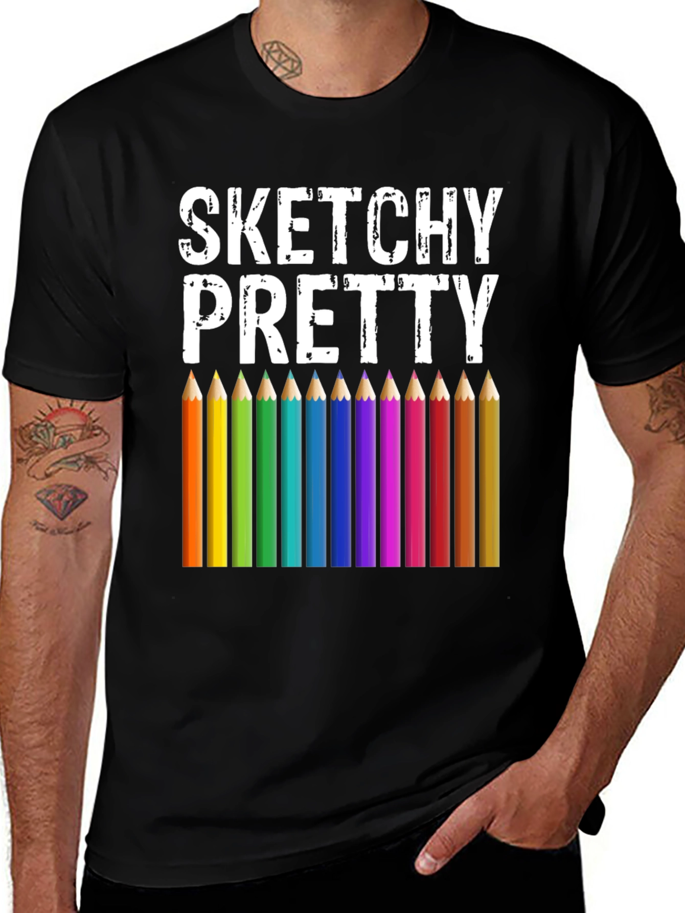 Variant 24 of Sketchy Pretty Graphic T-Shirt