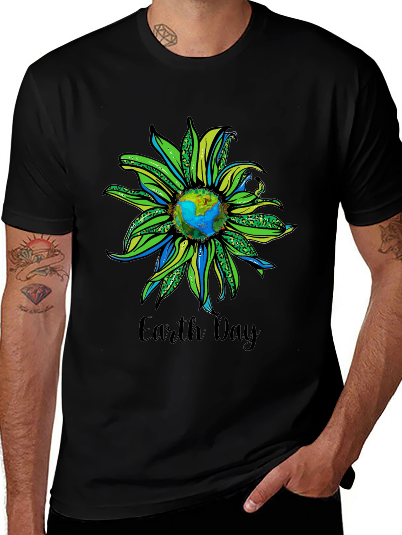 Earth Day Flower T-Shirt - Eco-Friendly Apparel