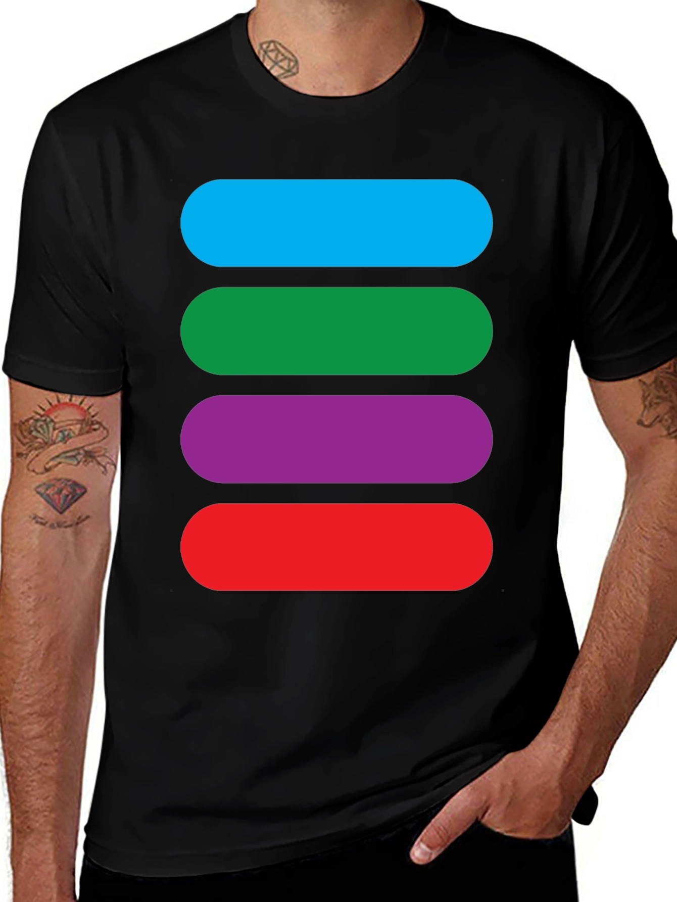 Variant 23 of Modern Color Block Tee - Casual Style