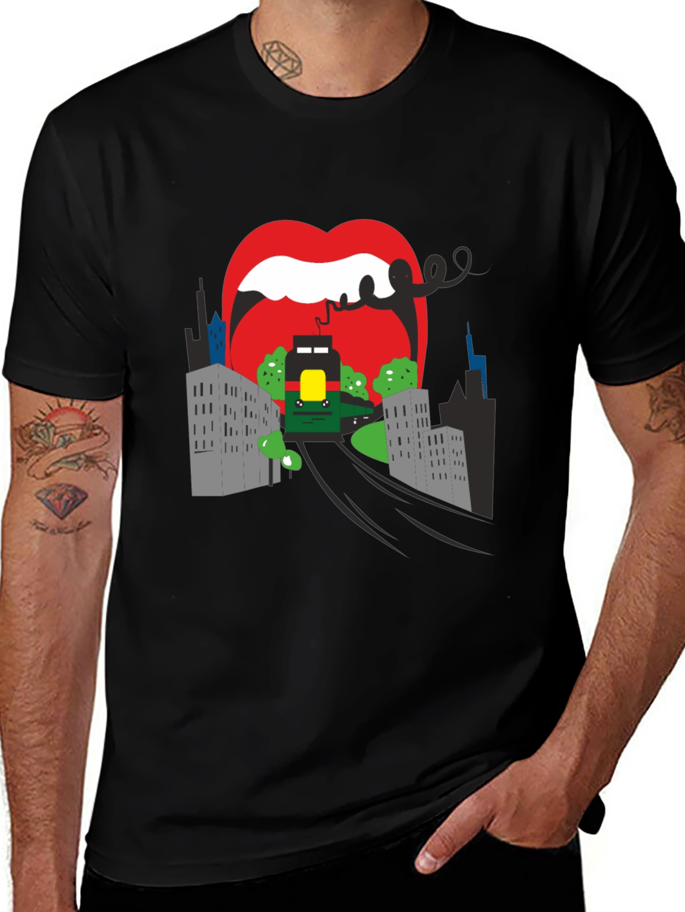 Variant 17 of Train City T-Shirt