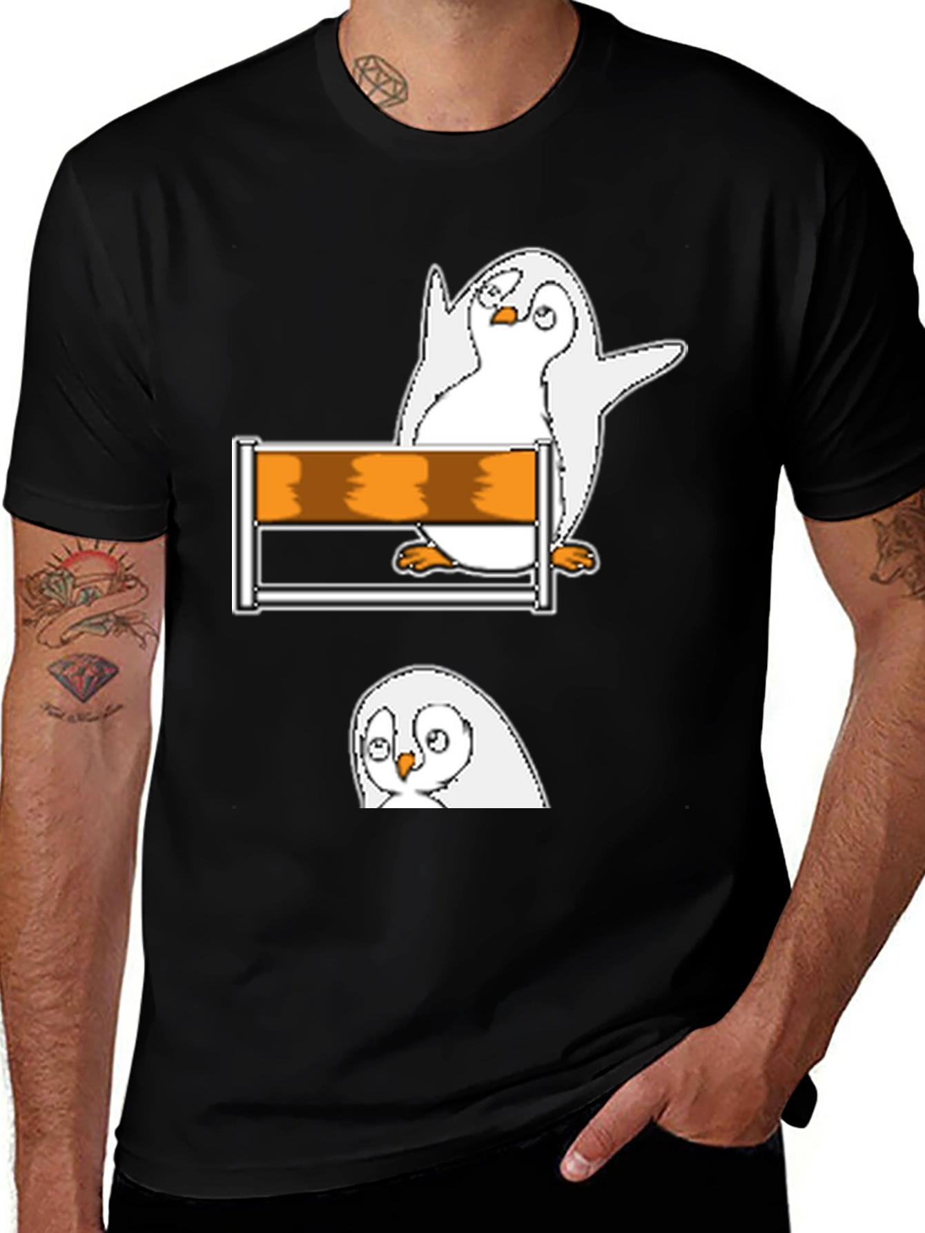 Variant 4 of Penguin Hurdler T-Shirt