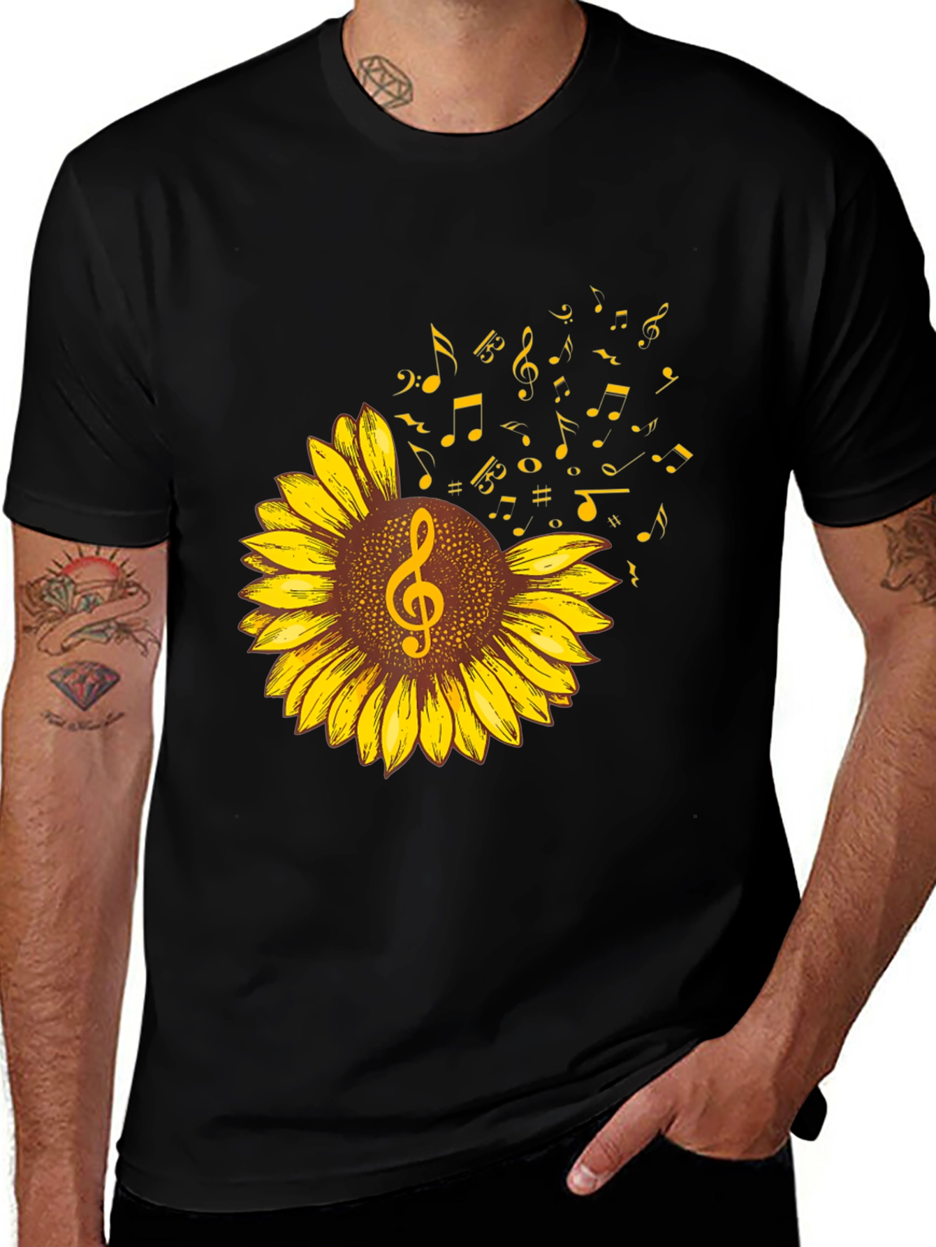 Variant 8 of Musical Sunflower Graphic Tee