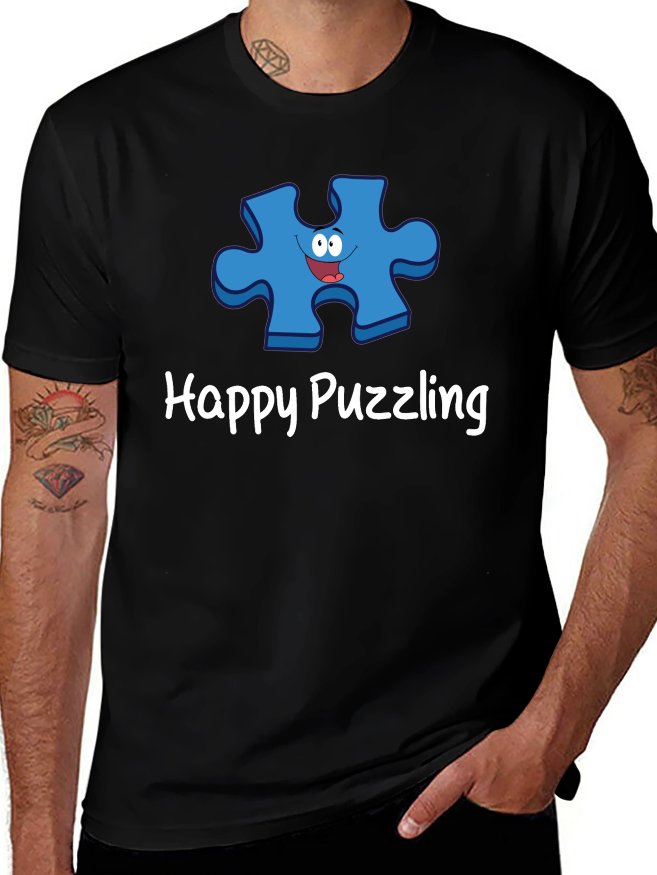 Variant 24 of Happy Puzzling Graphic T-Shirt