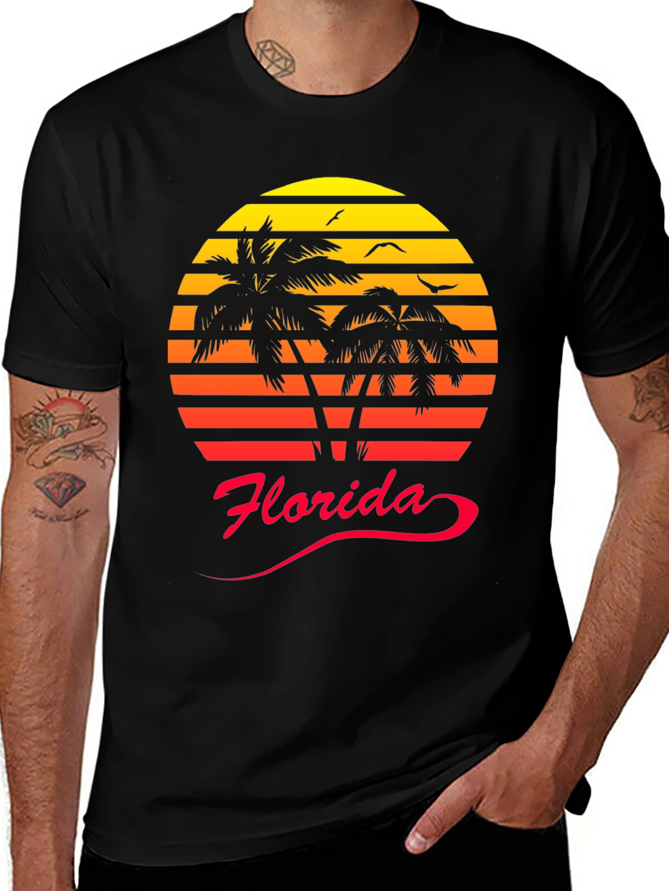 Variant 26 of Florida Sunset Palms Graphic T-Shirt
