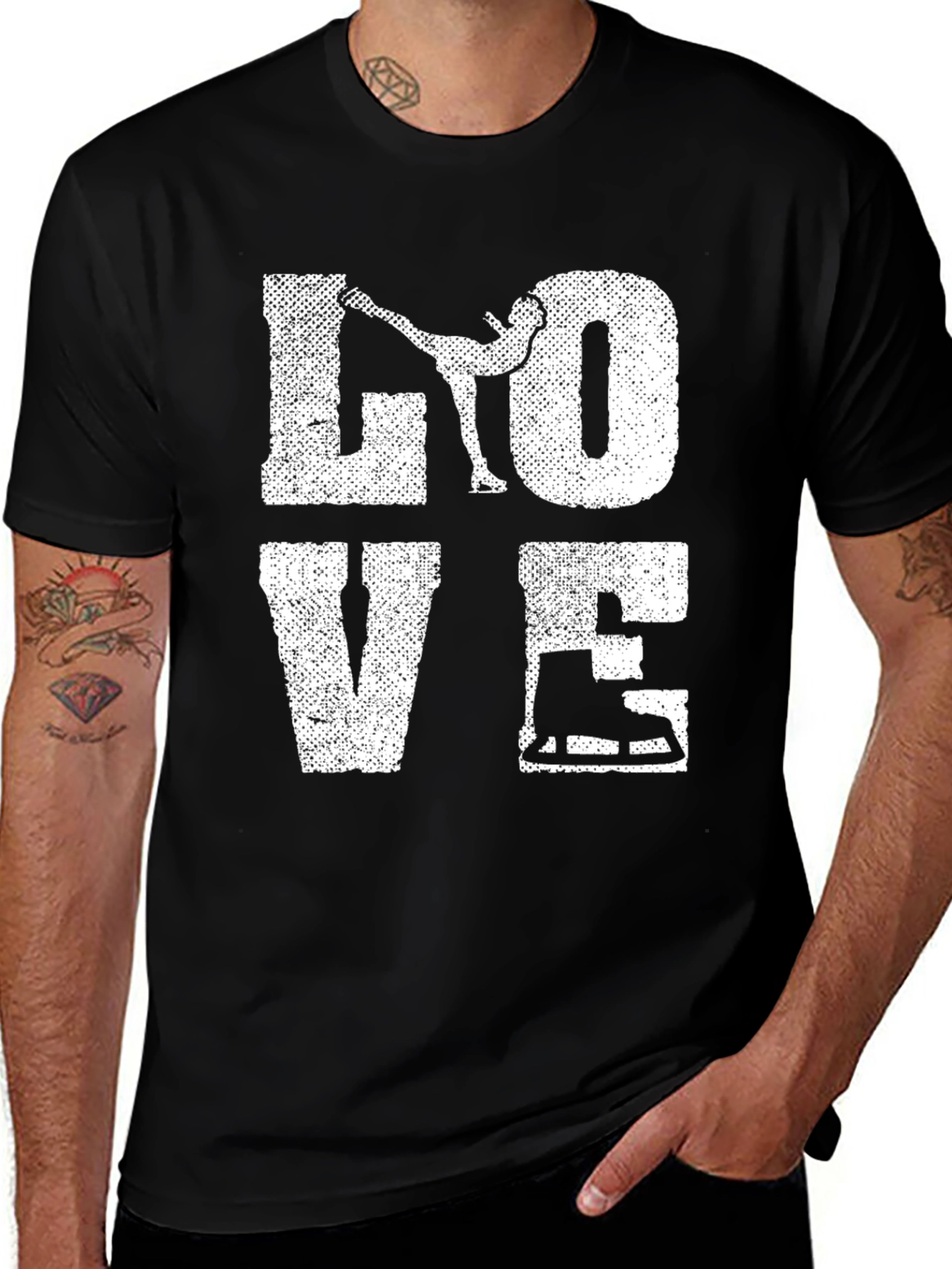 Variant 25 of I Love Ice Skating Graphic T-Shirt