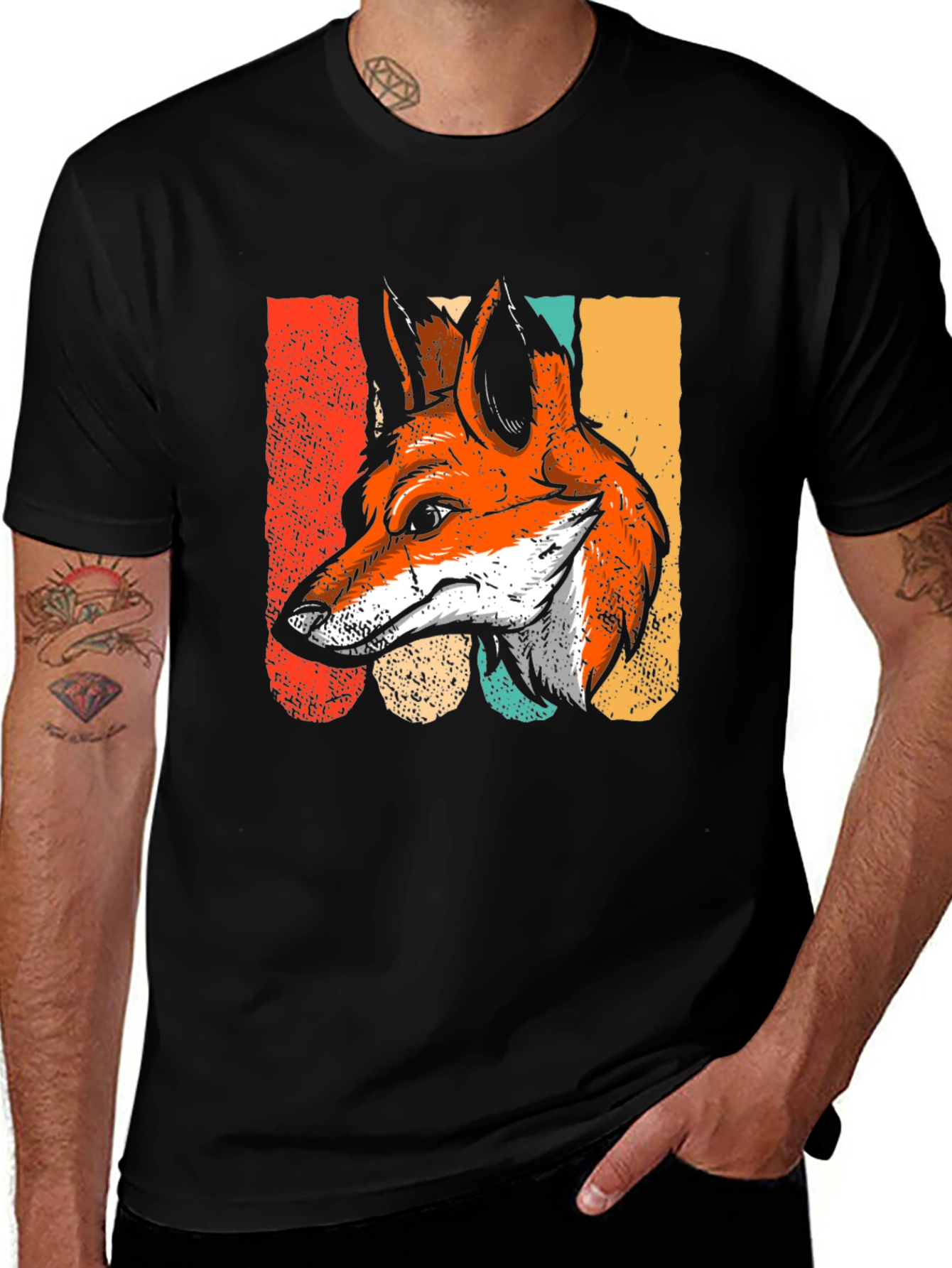 Variant 28 of Retro Fox Graphic Tee - Cool Animal Design
