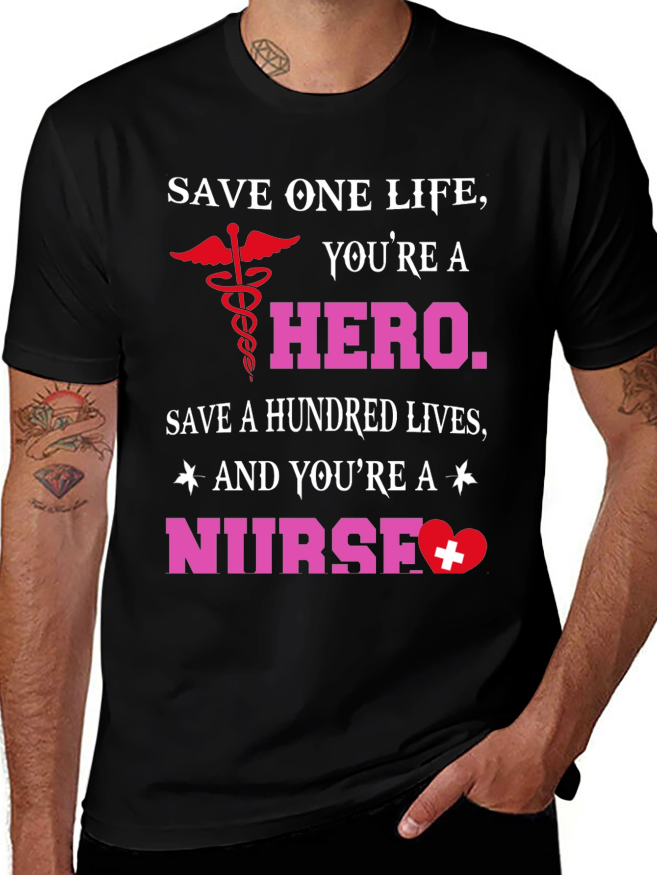 Nurse Hero T-Shirt - Save Lives, Be a Hero!