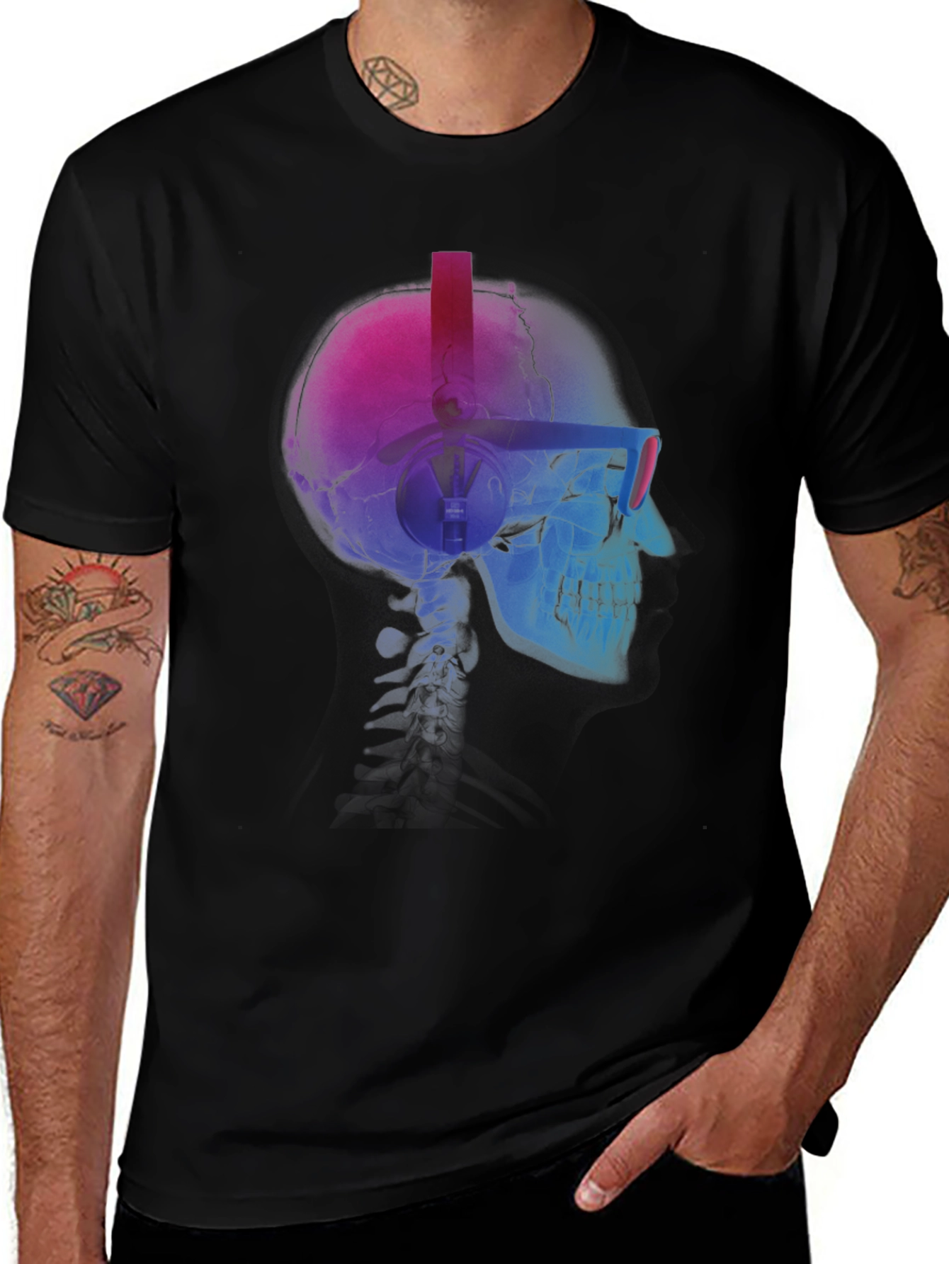 Variant 23 of Skull VR Headset T-Shirt