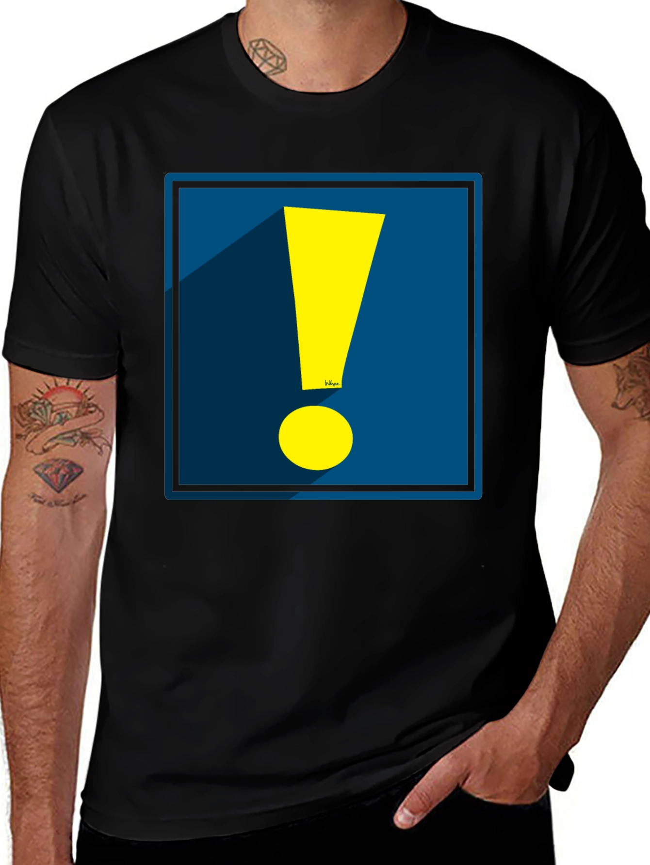 Variant 25 of Exclamation Point Graphic T-Shirt - Bold & Stylish!